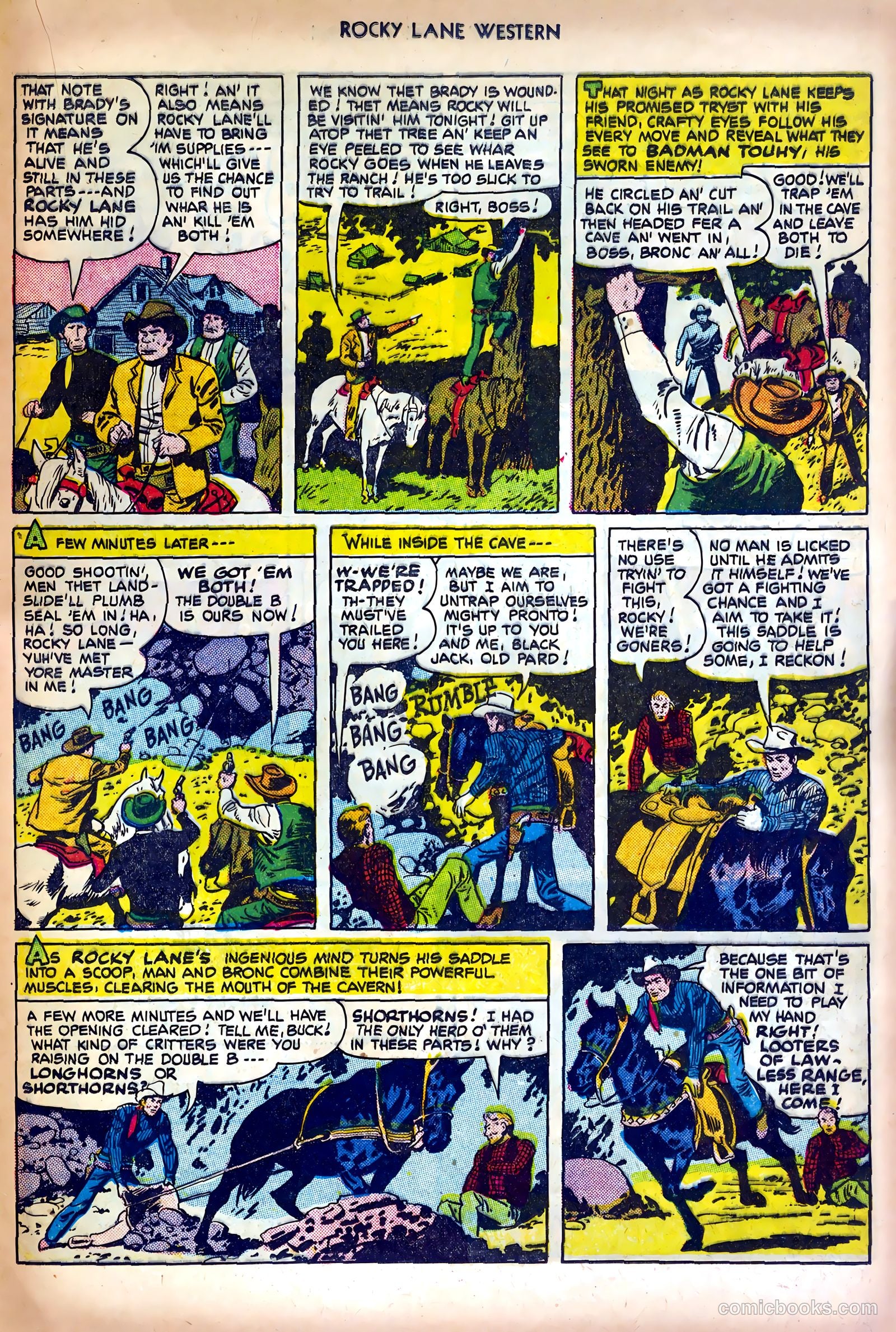 Rocky Lane Western #25 (1951) — page 21 of 36
