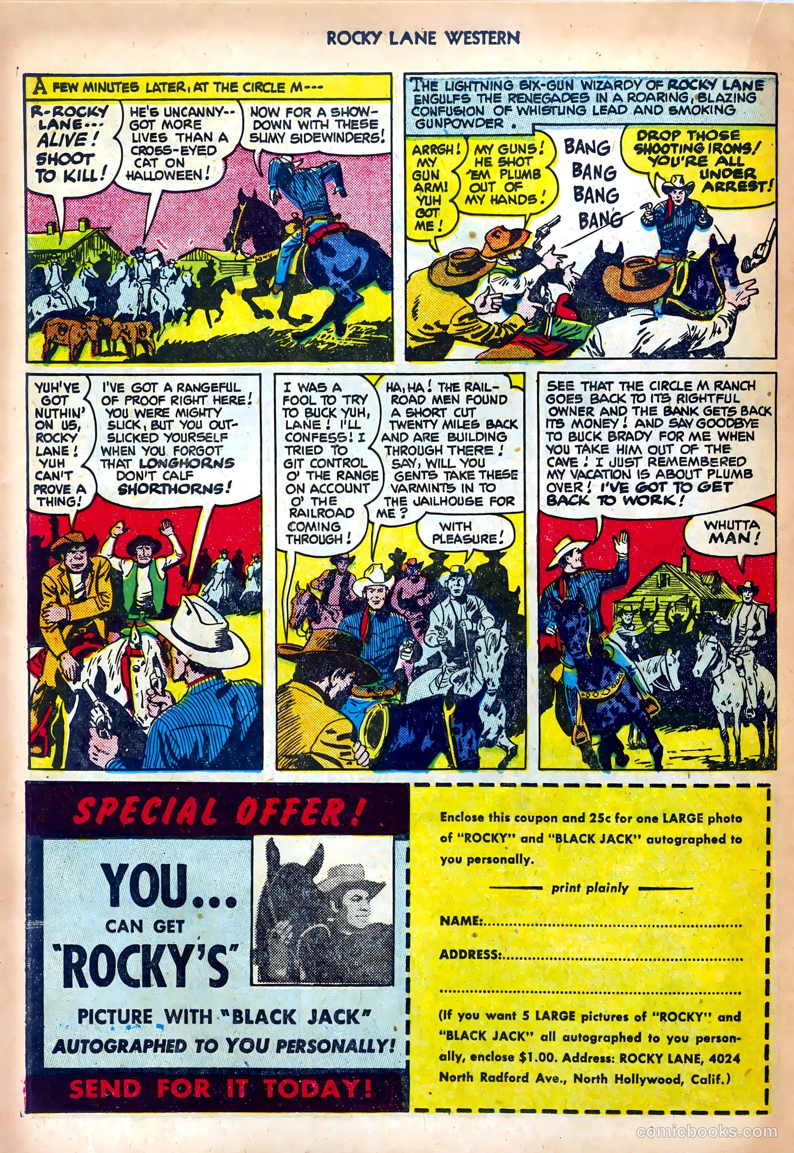 Rocky Lane Western #25 (1951) — page 22 of 36