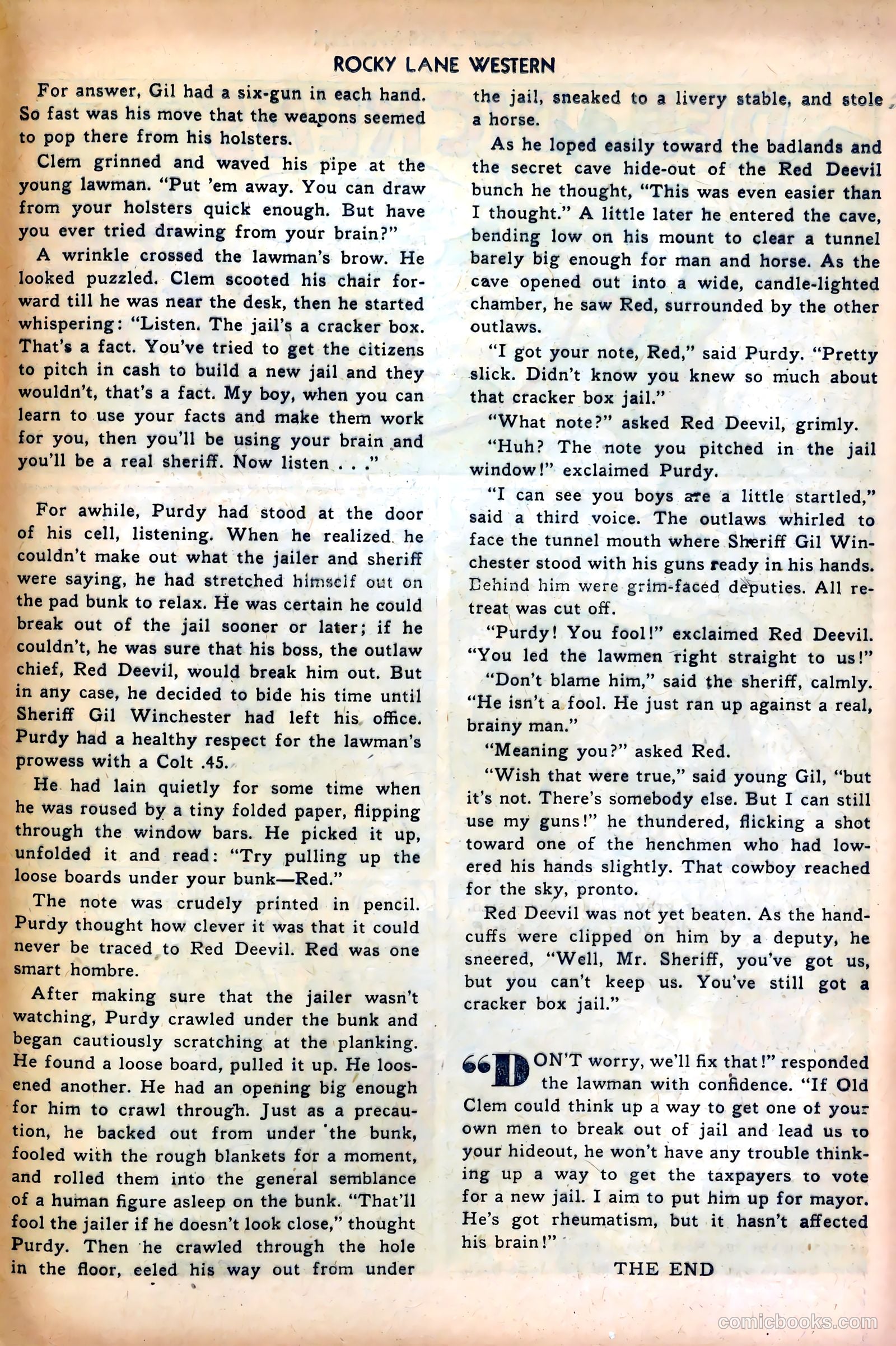 Rocky Lane Western #25 (1951) — page 25 of 36