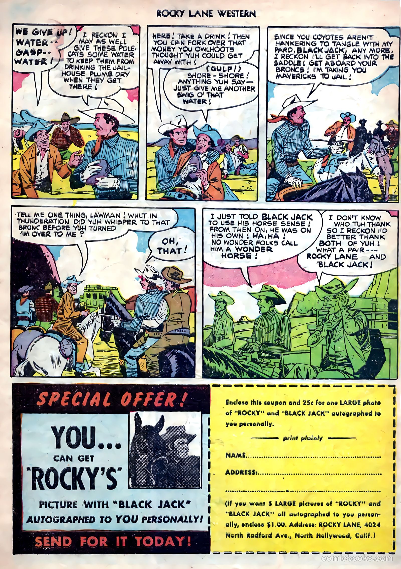 Rocky Lane Western #26 (1951) — page 34 of 38