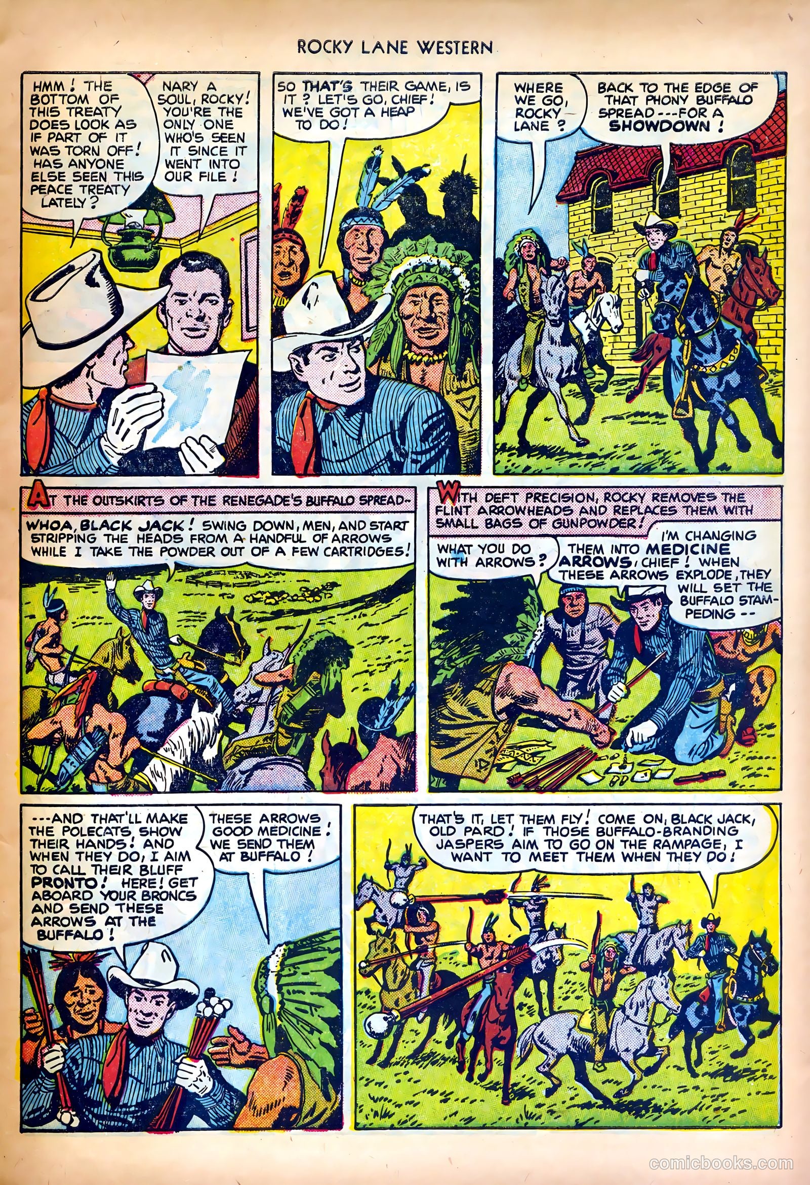 Rocky Lane Western #27 (1951) — page 7 of 36