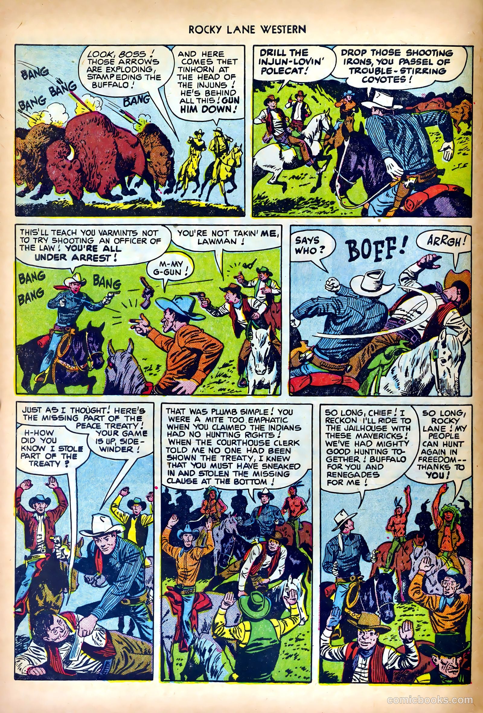 Rocky Lane Western #27 (1951) — page 8 of 36
