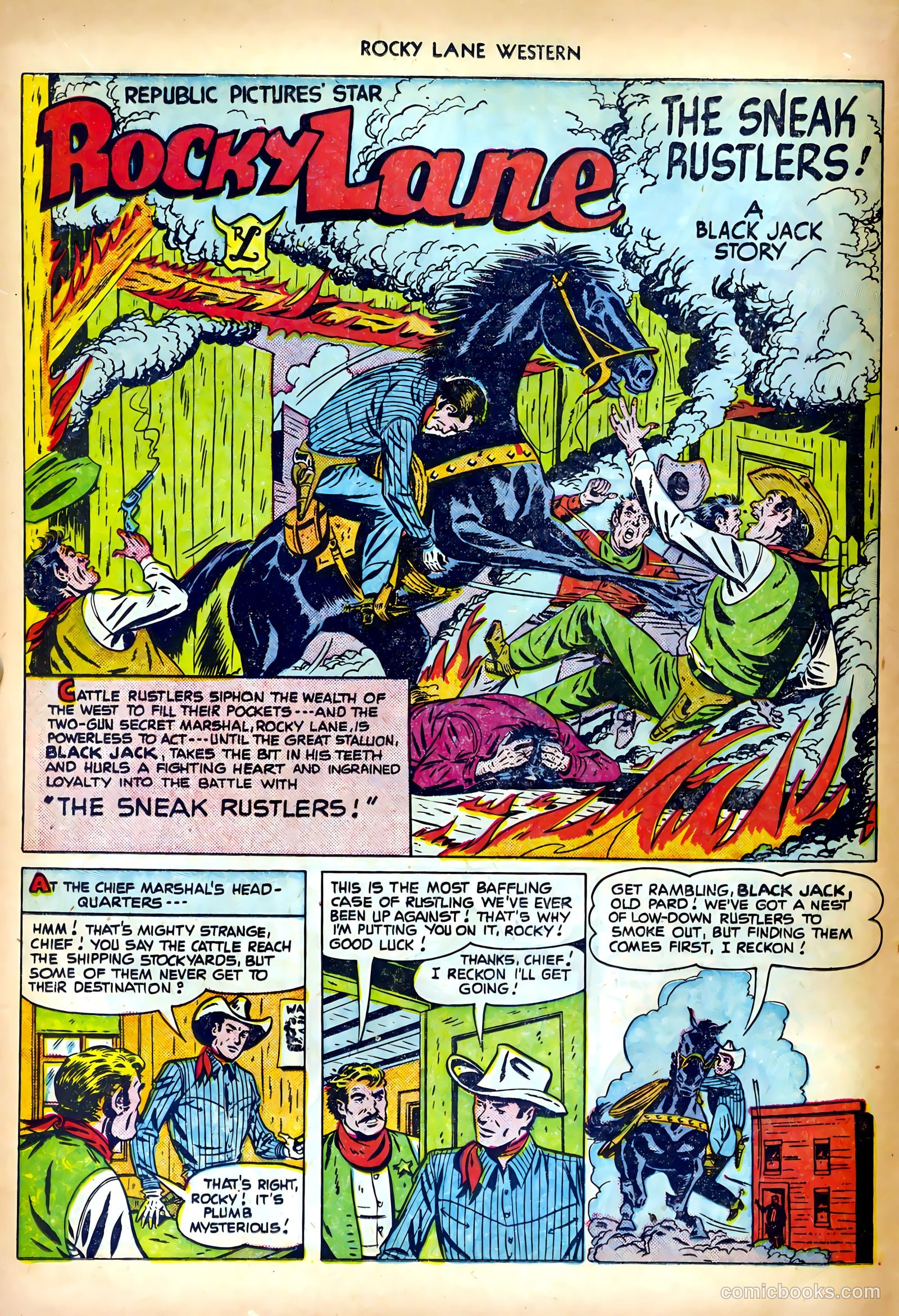 Rocky Lane Western #27 (1951) — page 14 of 36