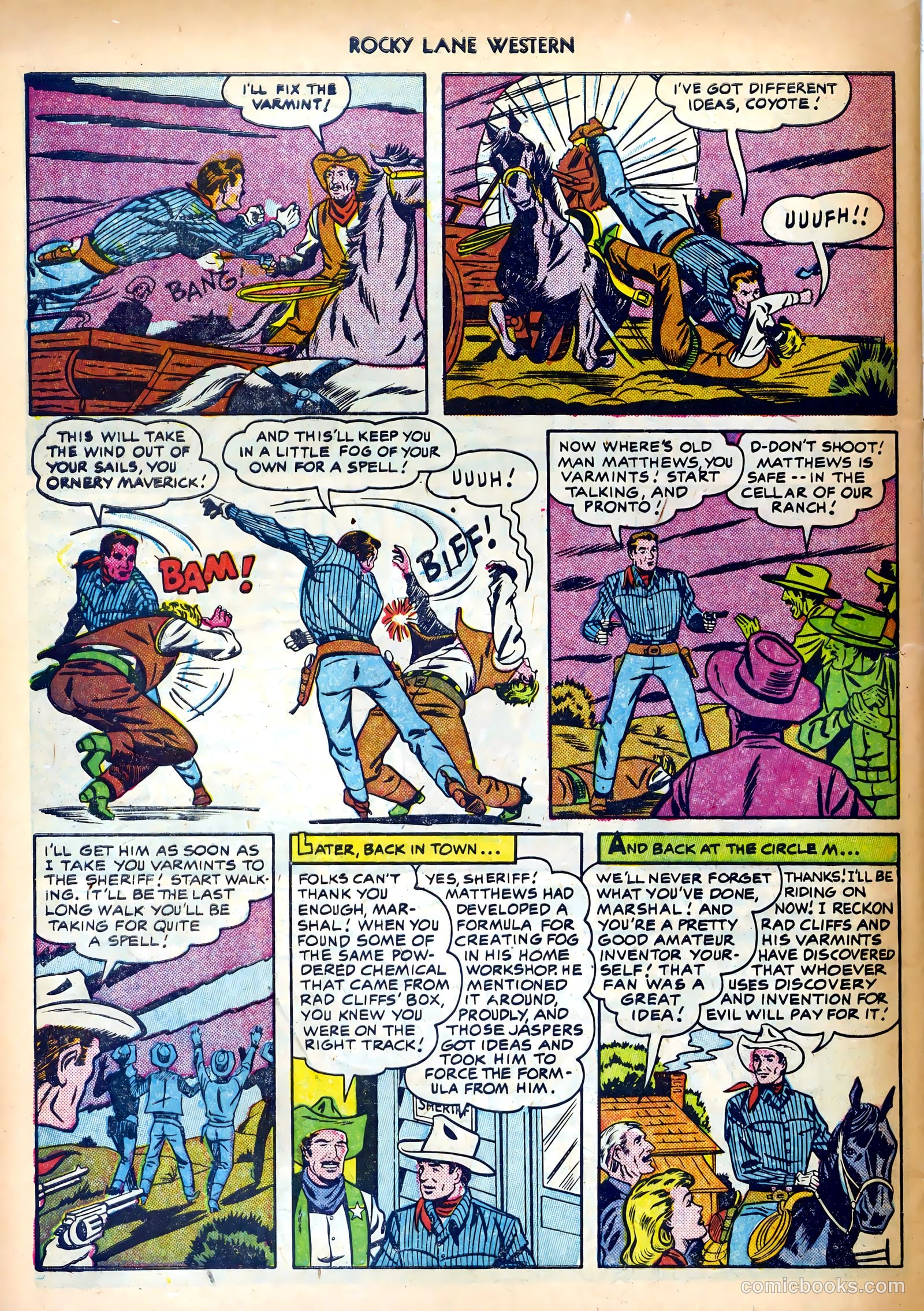 Rocky Lane Western #27 (1951) — page 34 of 36