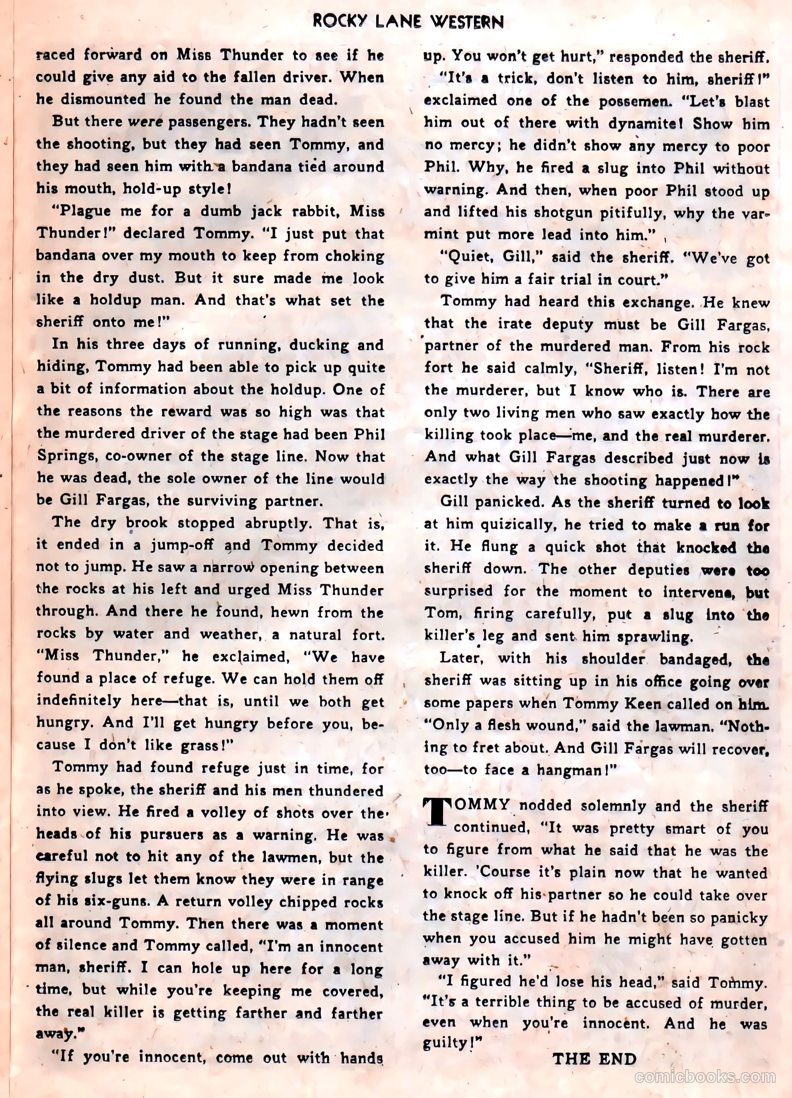 Rocky Lane Western #32 (1951) — page 20 of 33