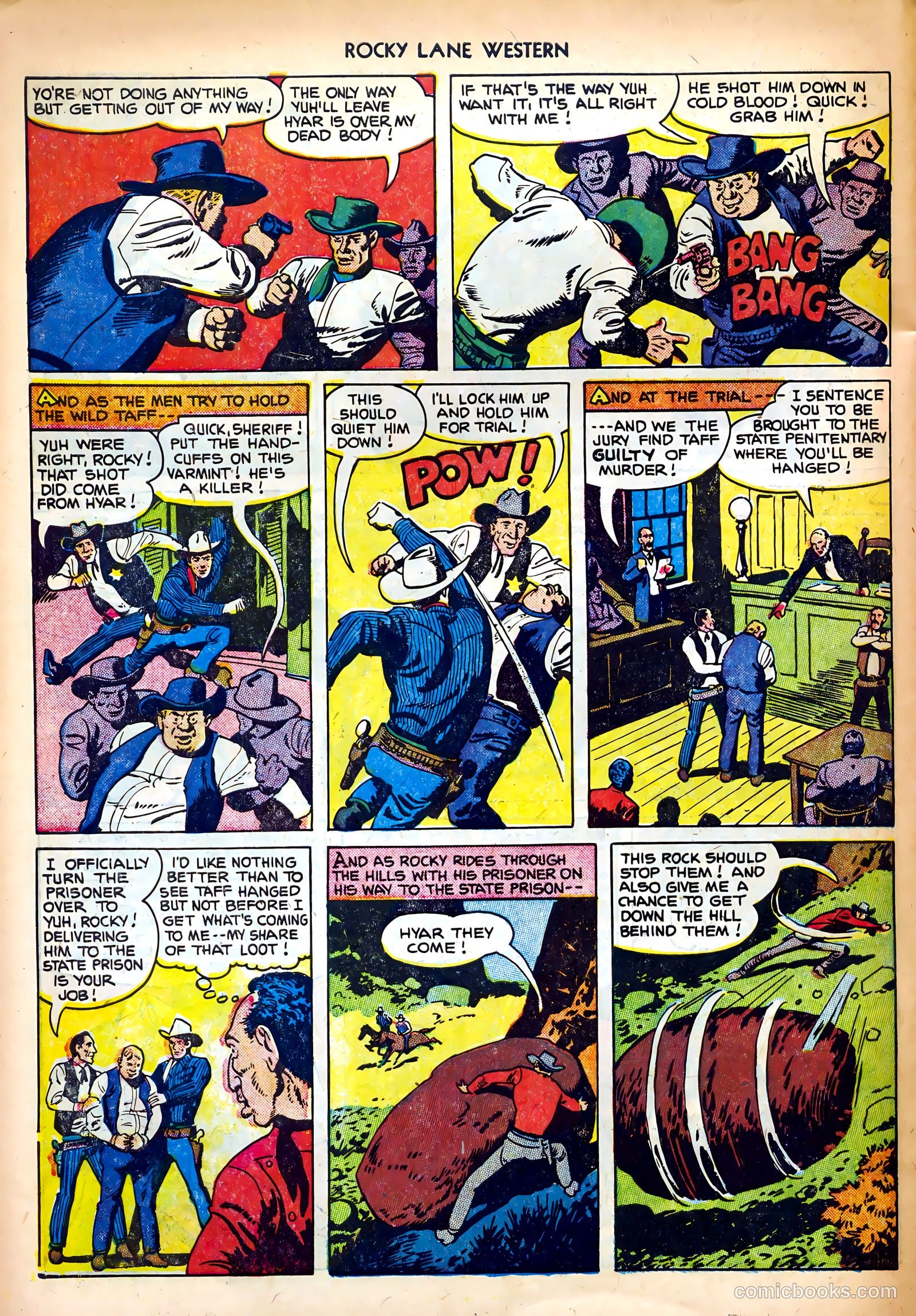 Rocky Lane Western #35 (1952) — page 30 of 36
