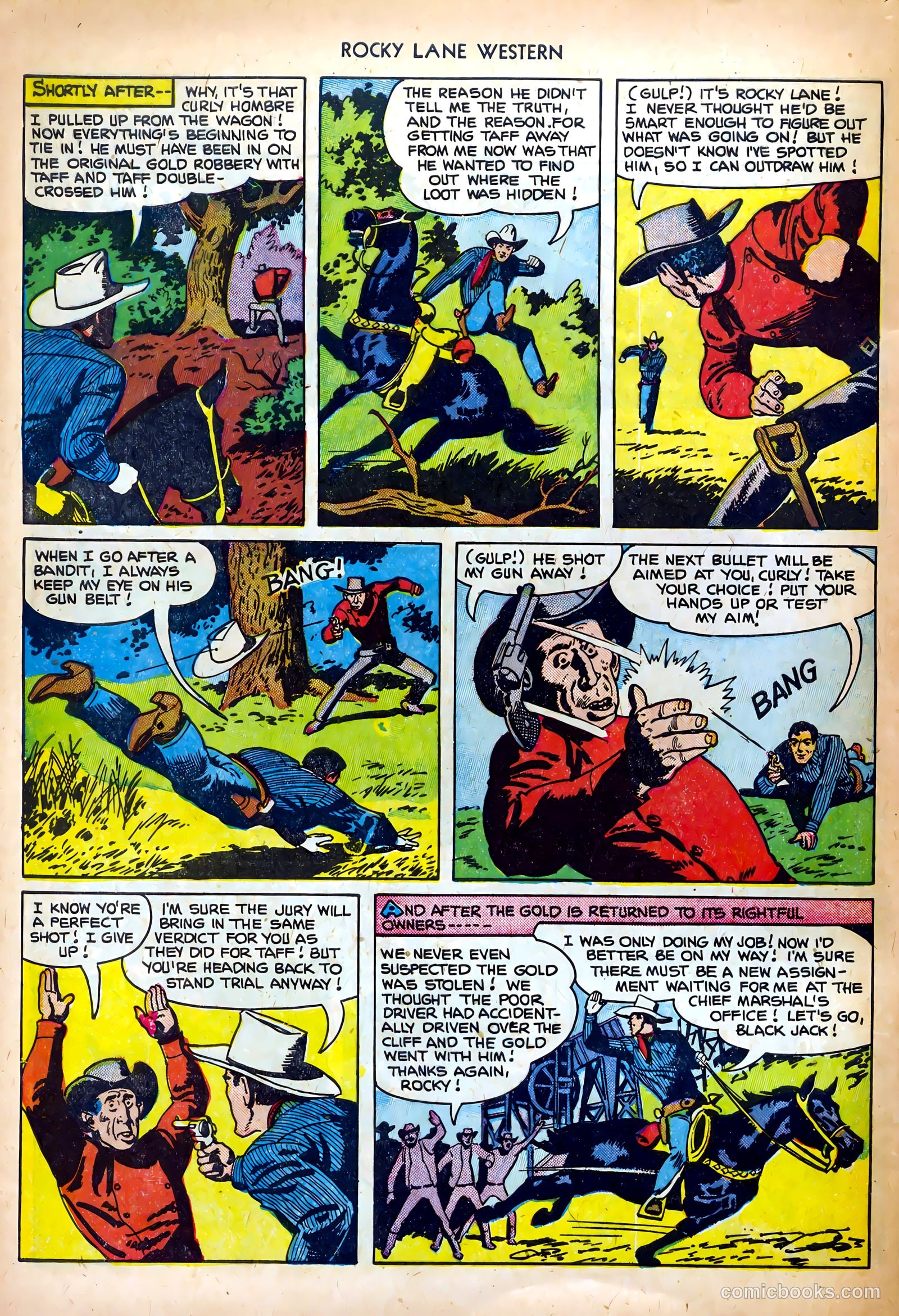 Rocky Lane Western #35 (1952) — page 32 of 36