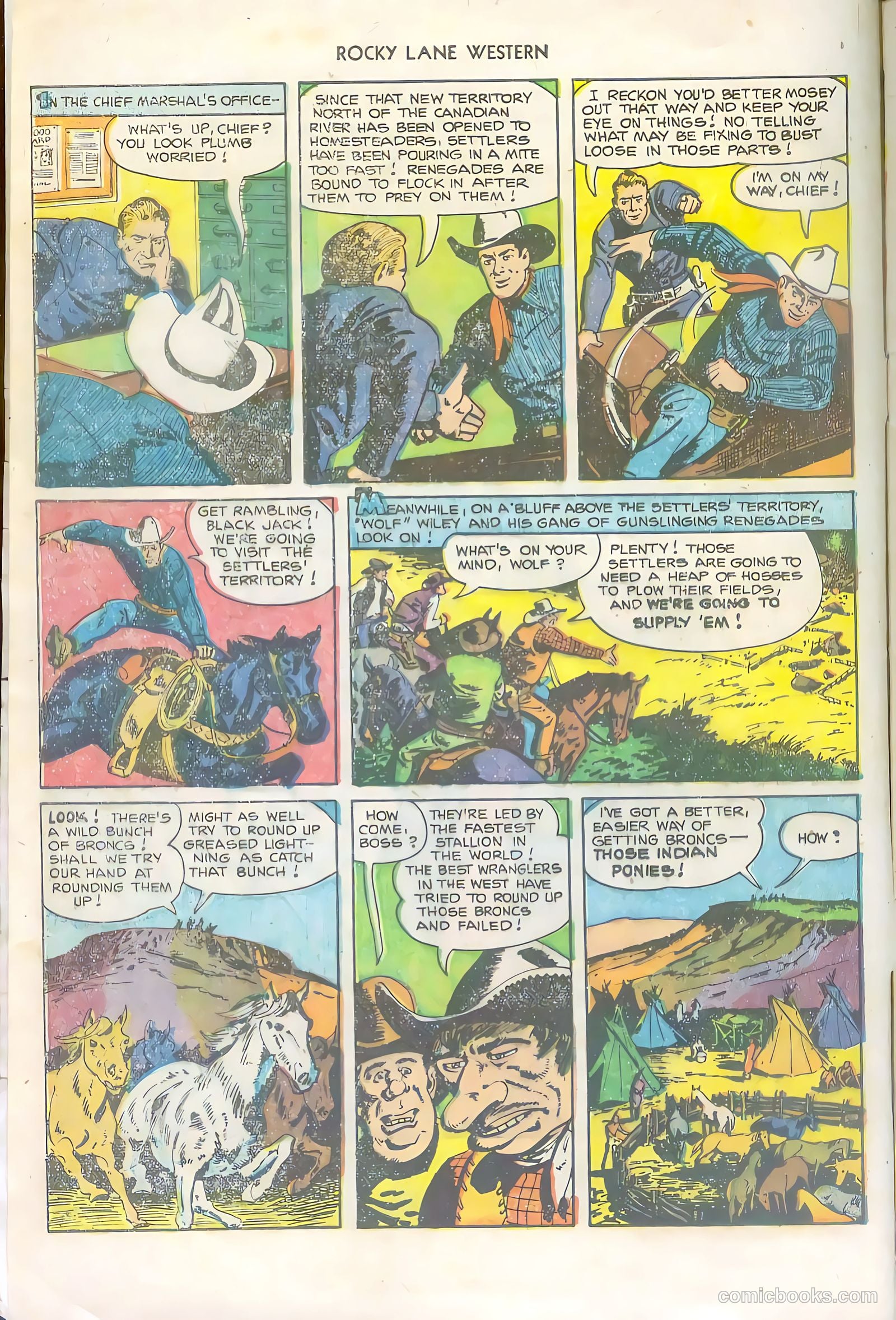 Rocky Lane Western #36 (1952) — page 4 of 36