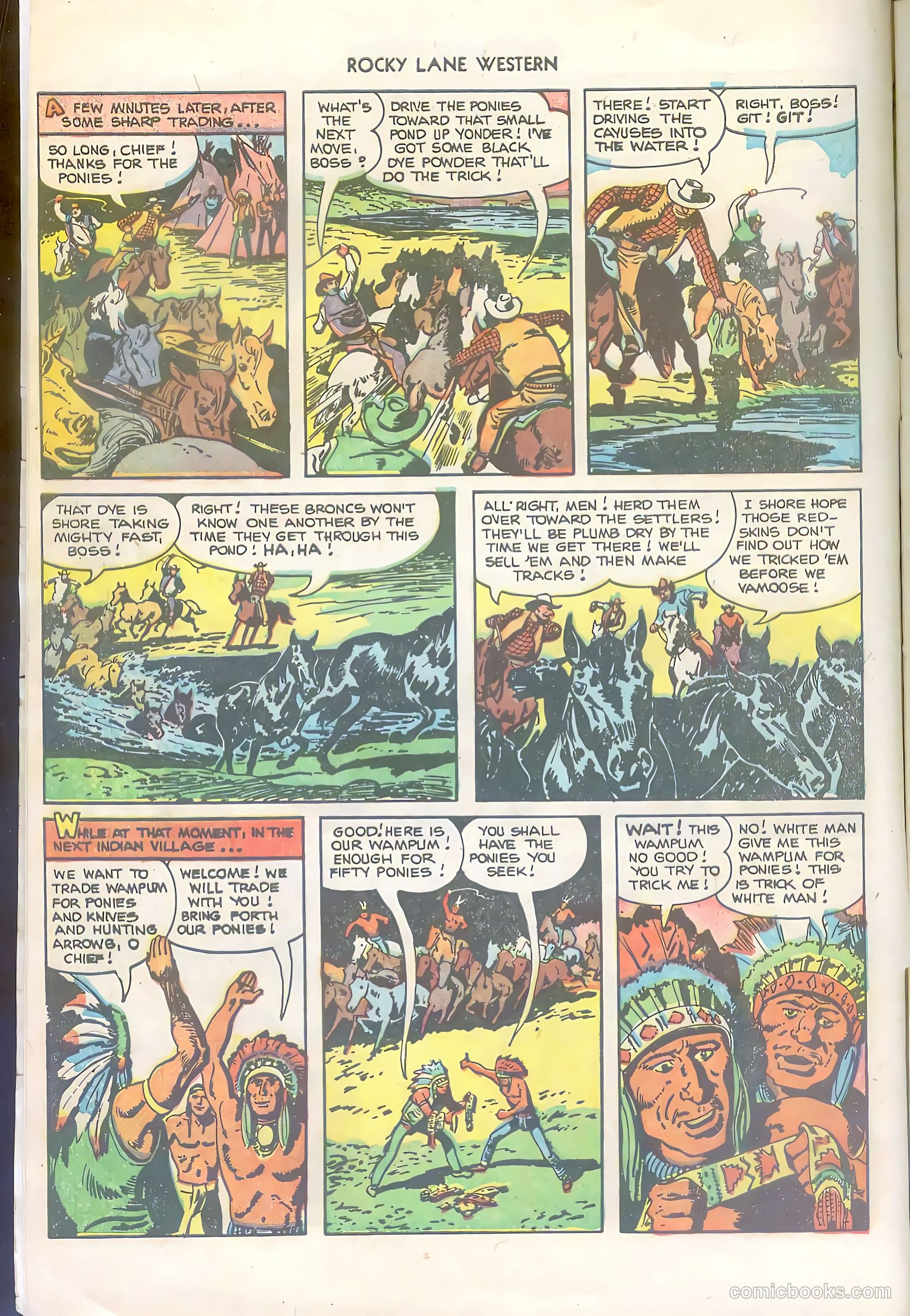 Rocky Lane Western #36 (1952) — page 6 of 36