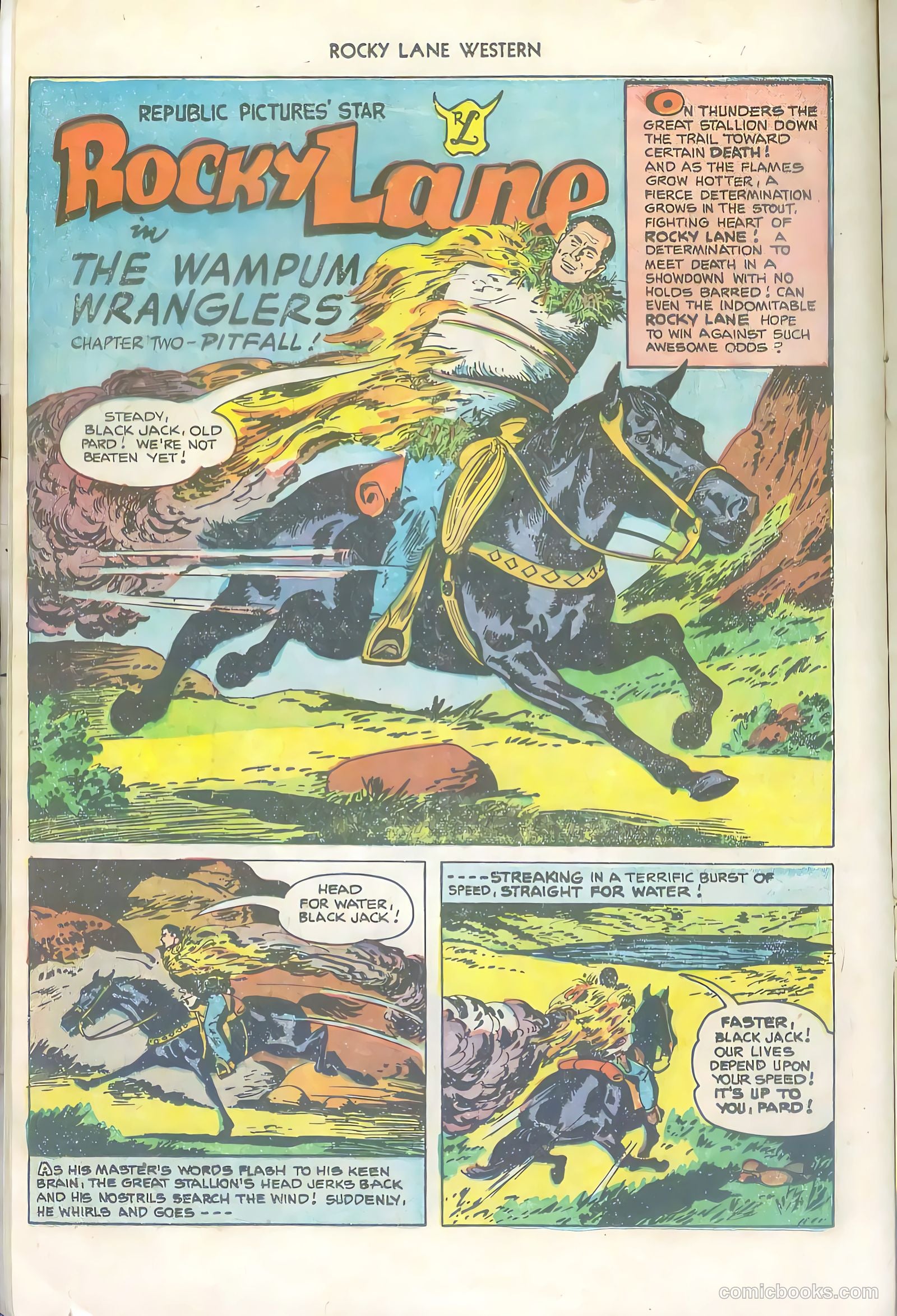 Rocky Lane Western #36 (1952) — page 16 of 36