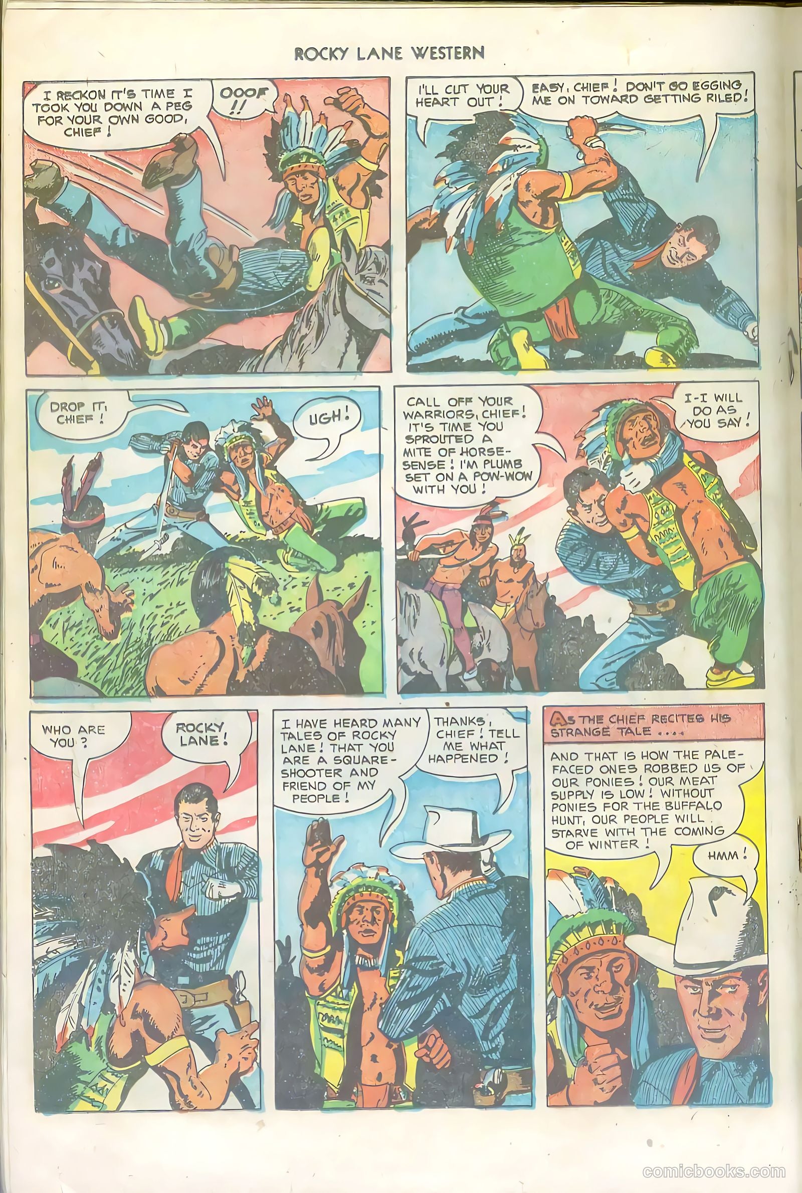 Rocky Lane Western #36 (1952) — page 18 of 36