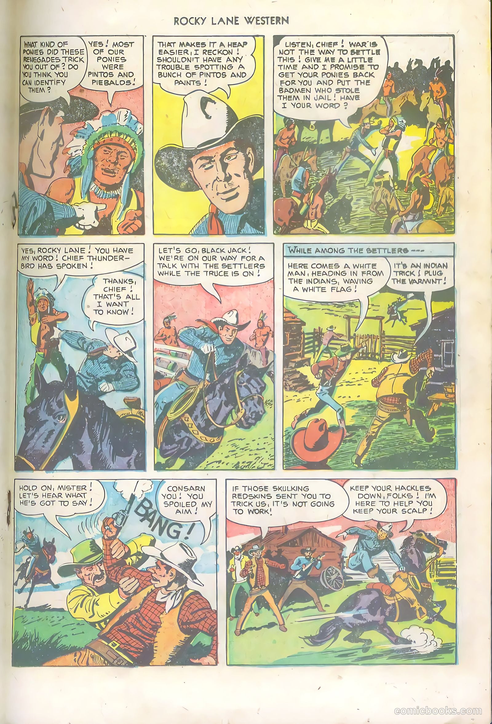Rocky Lane Western #36 (1952) — page 19 of 36