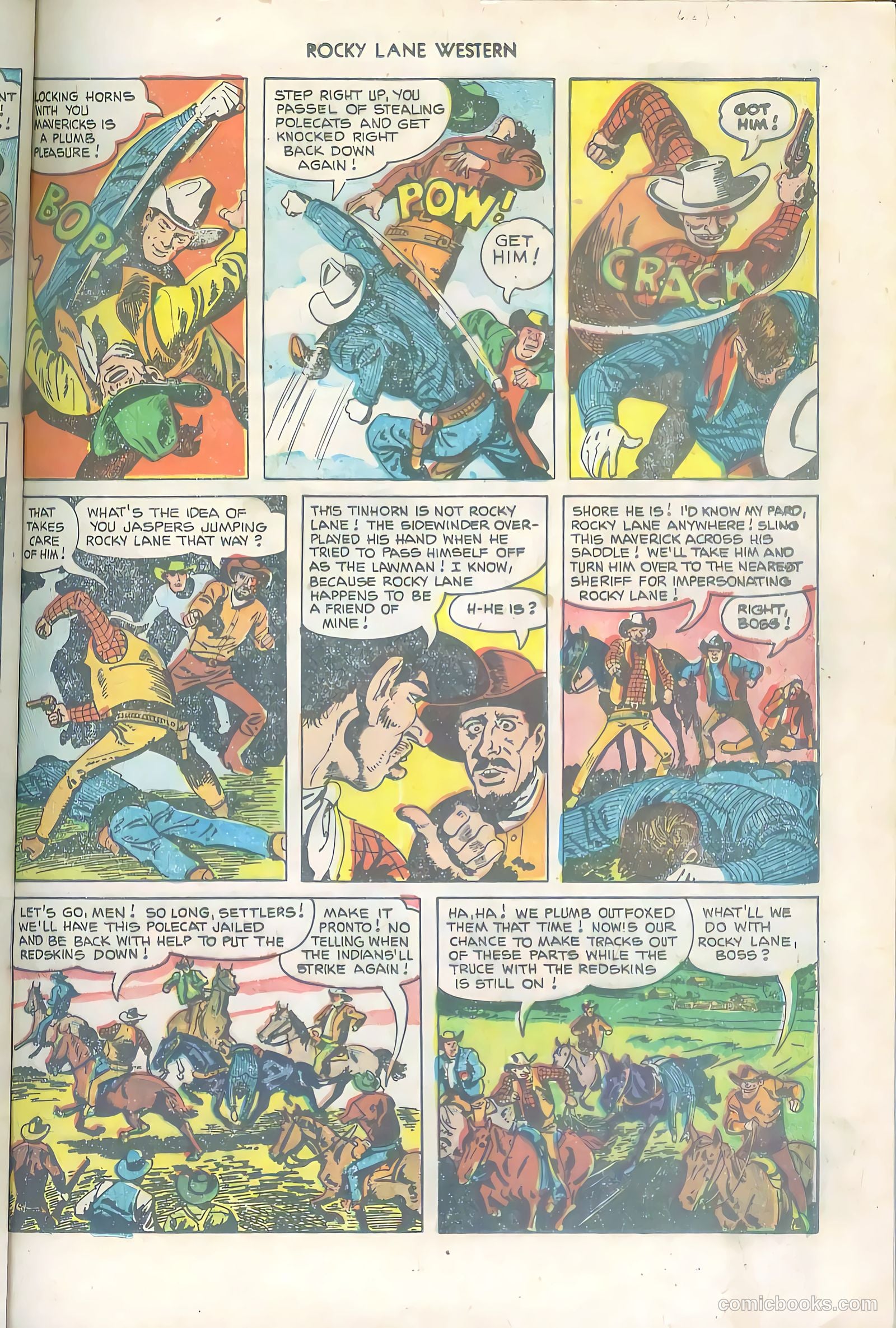 Rocky Lane Western #36 (1952) — page 21 of 36