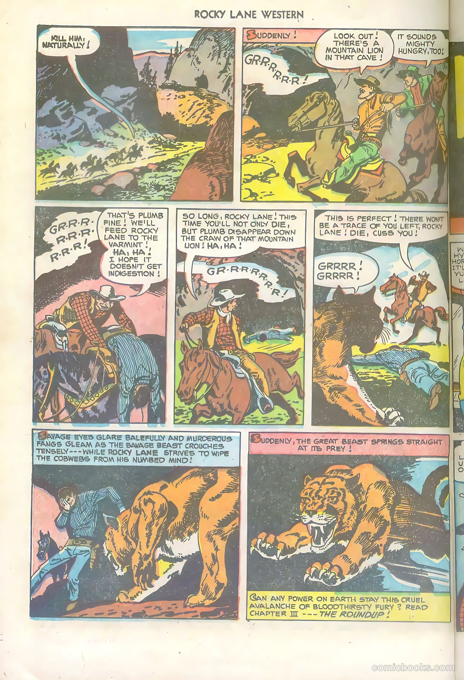 Rocky Lane Western #36 (1952) — page 22 of 36