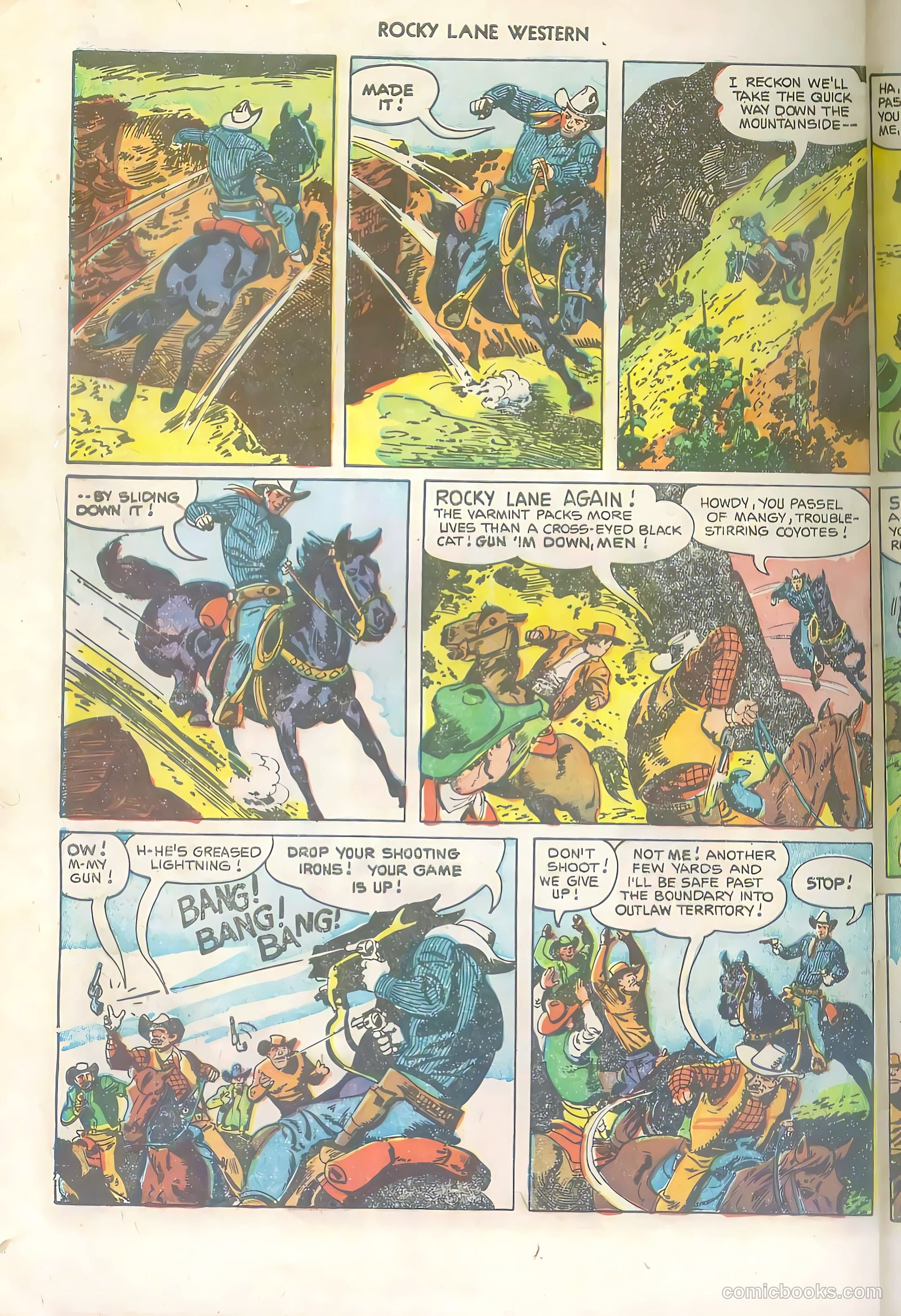 Rocky Lane Western #36 (1952) — page 32 of 36