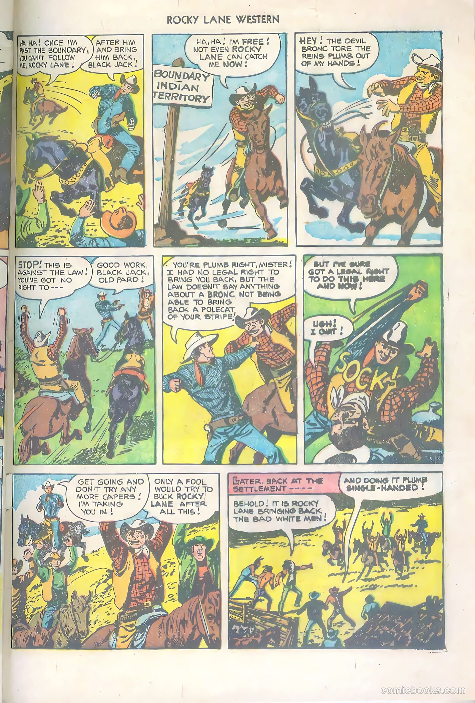 Rocky Lane Western #36 (1952) — page 33 of 36