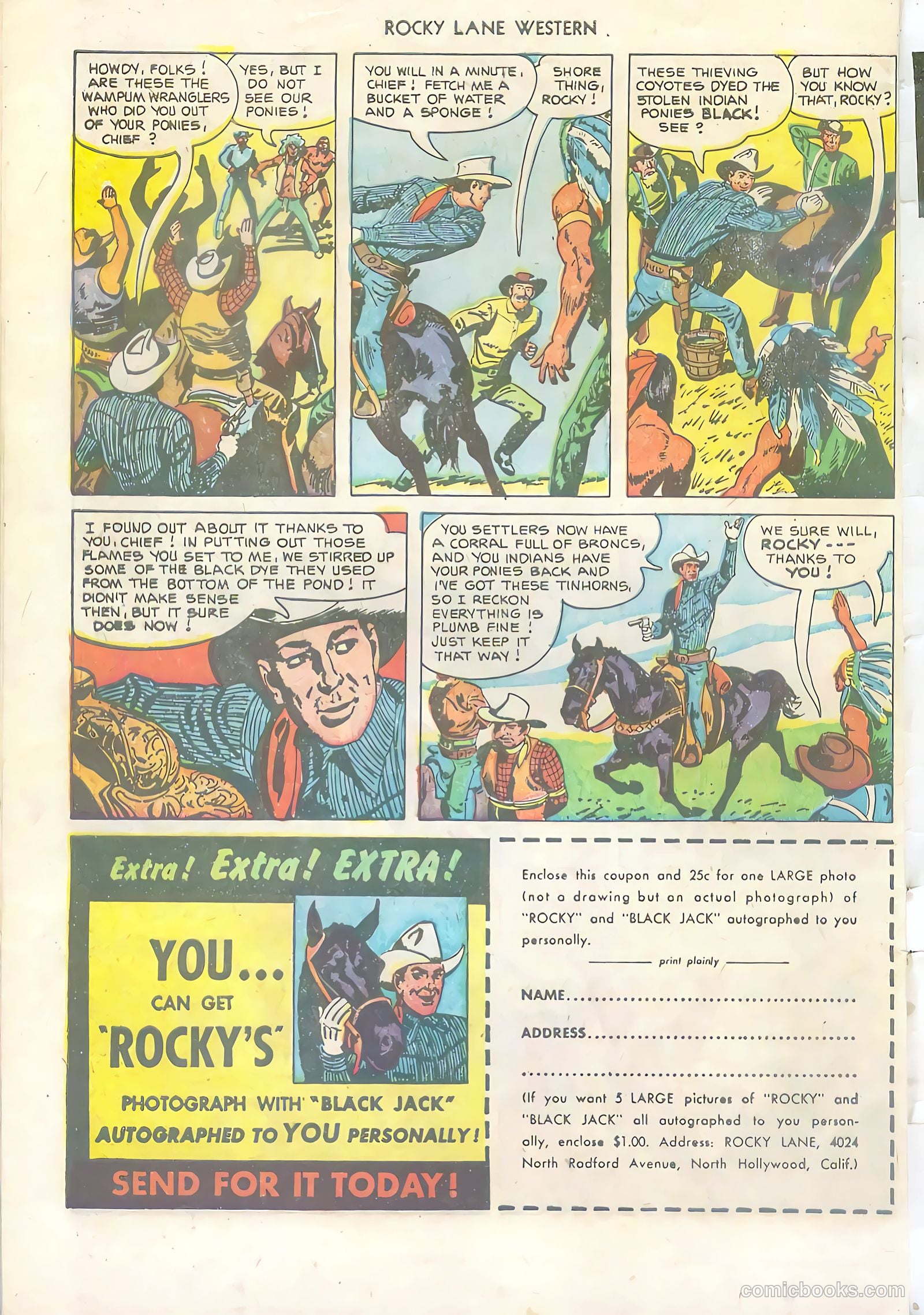 Rocky Lane Western #36 (1952) — page 34 of 36
