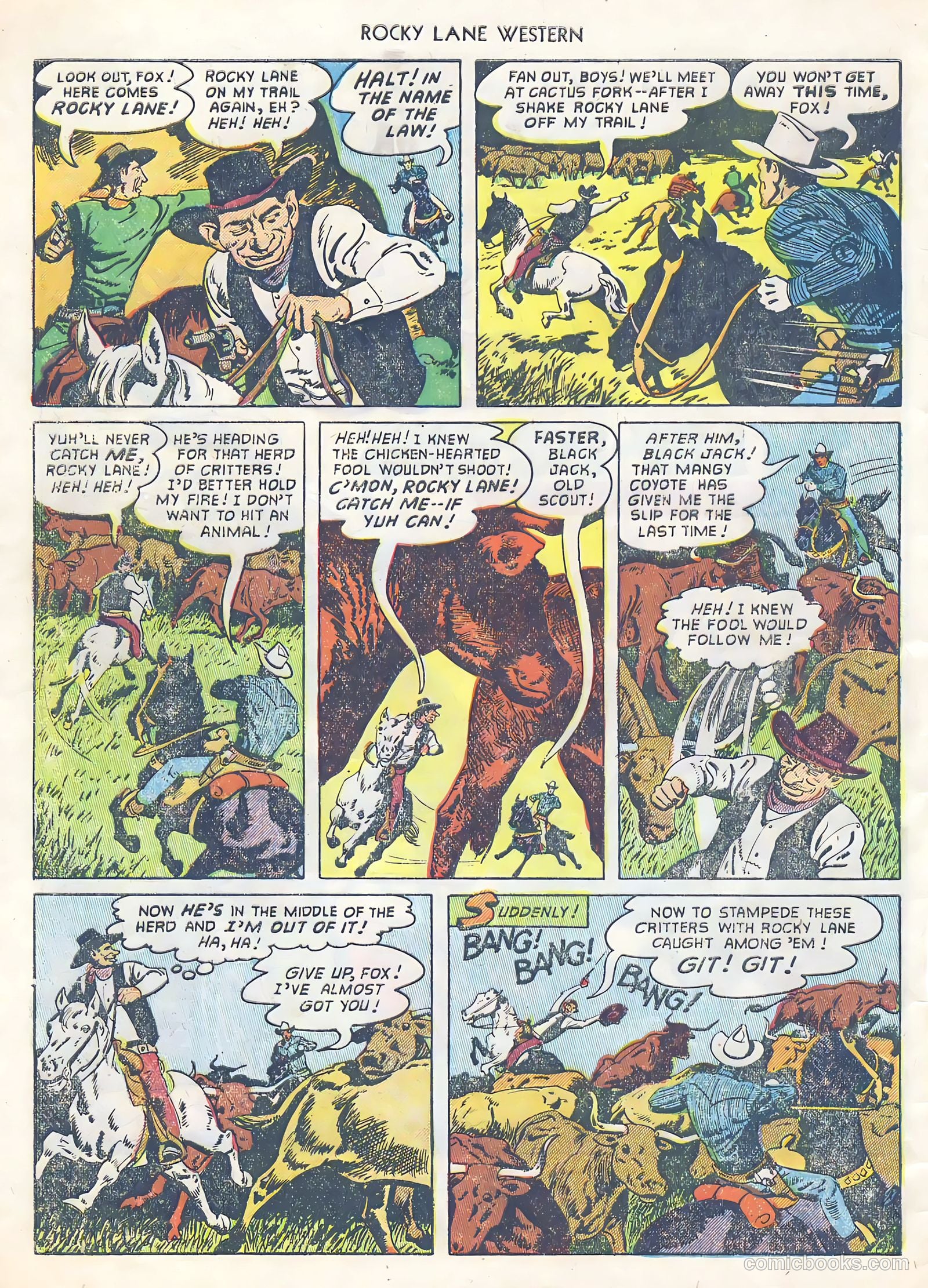 Rocky Lane Western #39 (1952) — page 4 of 36