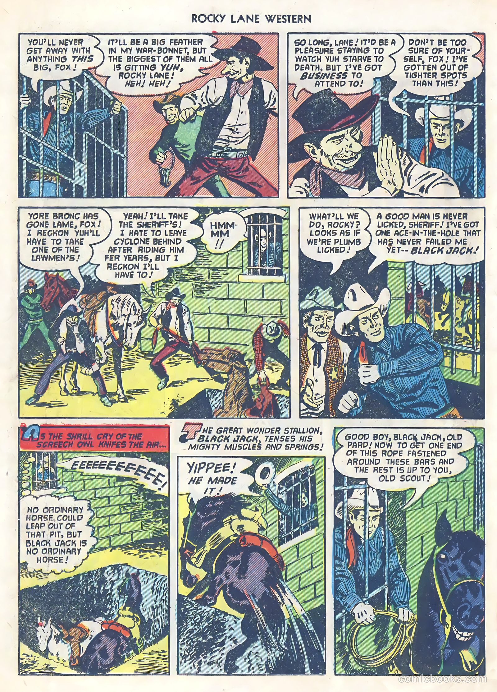 Rocky Lane Western #39 (1952) — page 18 of 36