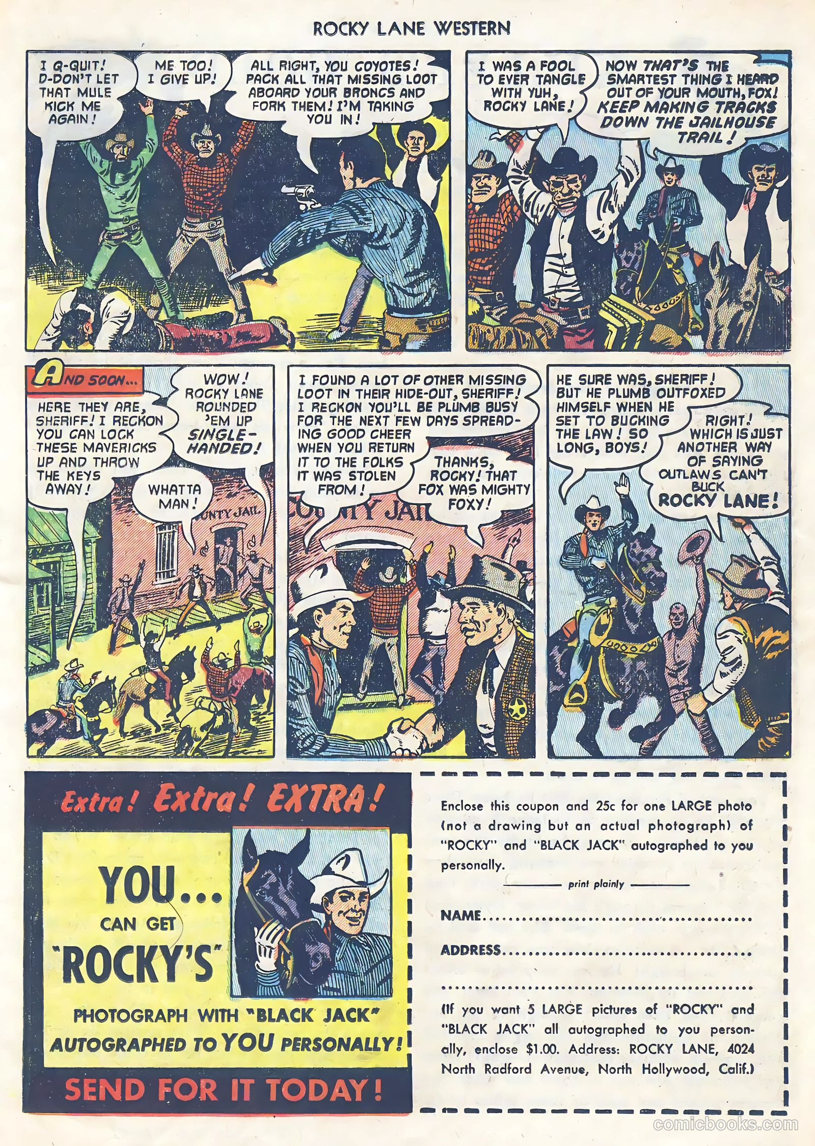 Rocky Lane Western #39 (1952) — page 21 of 36