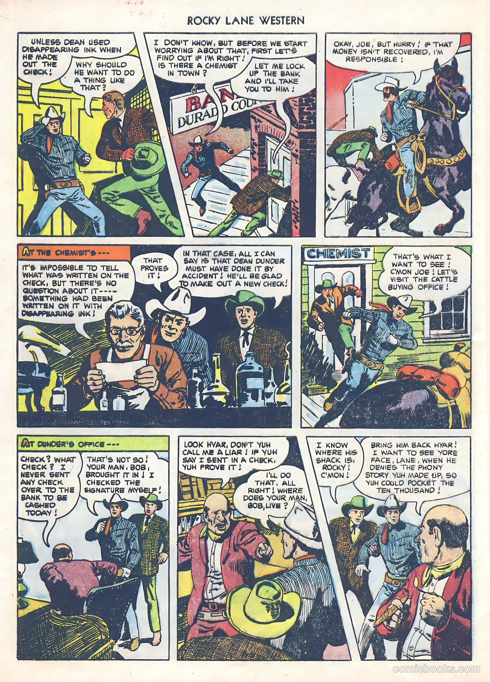Rocky Lane Western #39 (1952) — page 28 of 36
