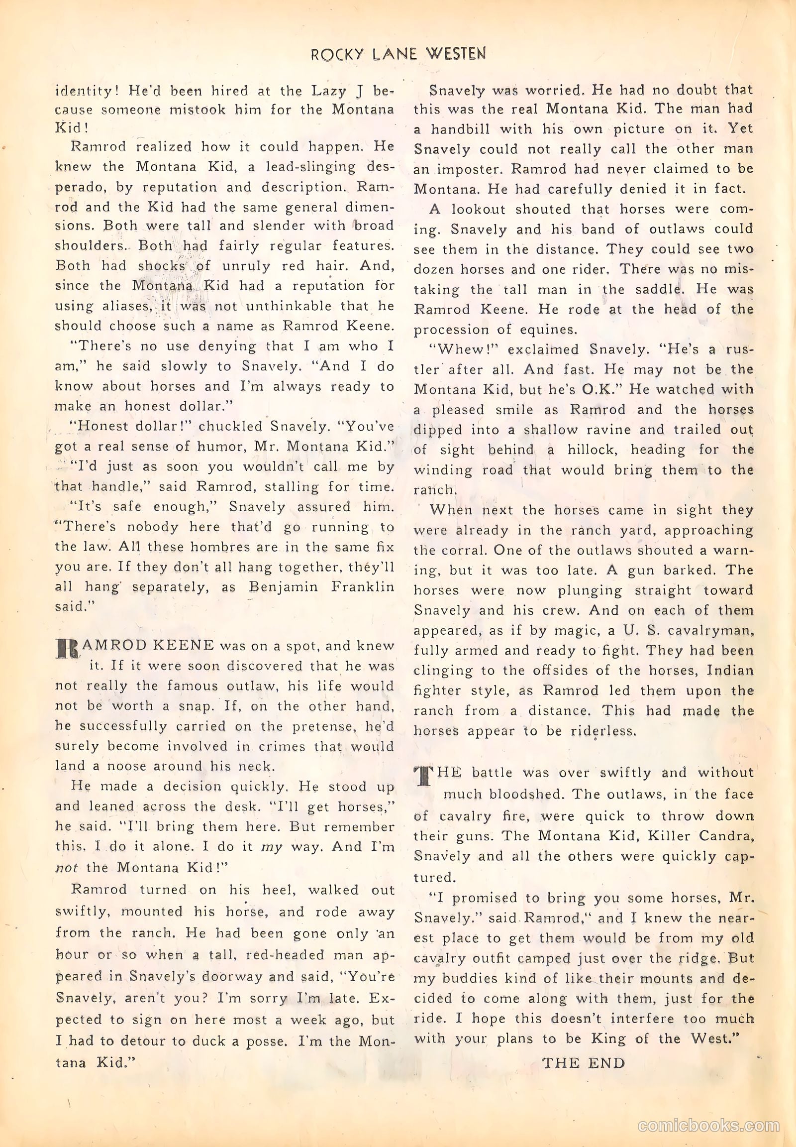 Rocky Lane Western #4 (1949) — page 36 of 52
