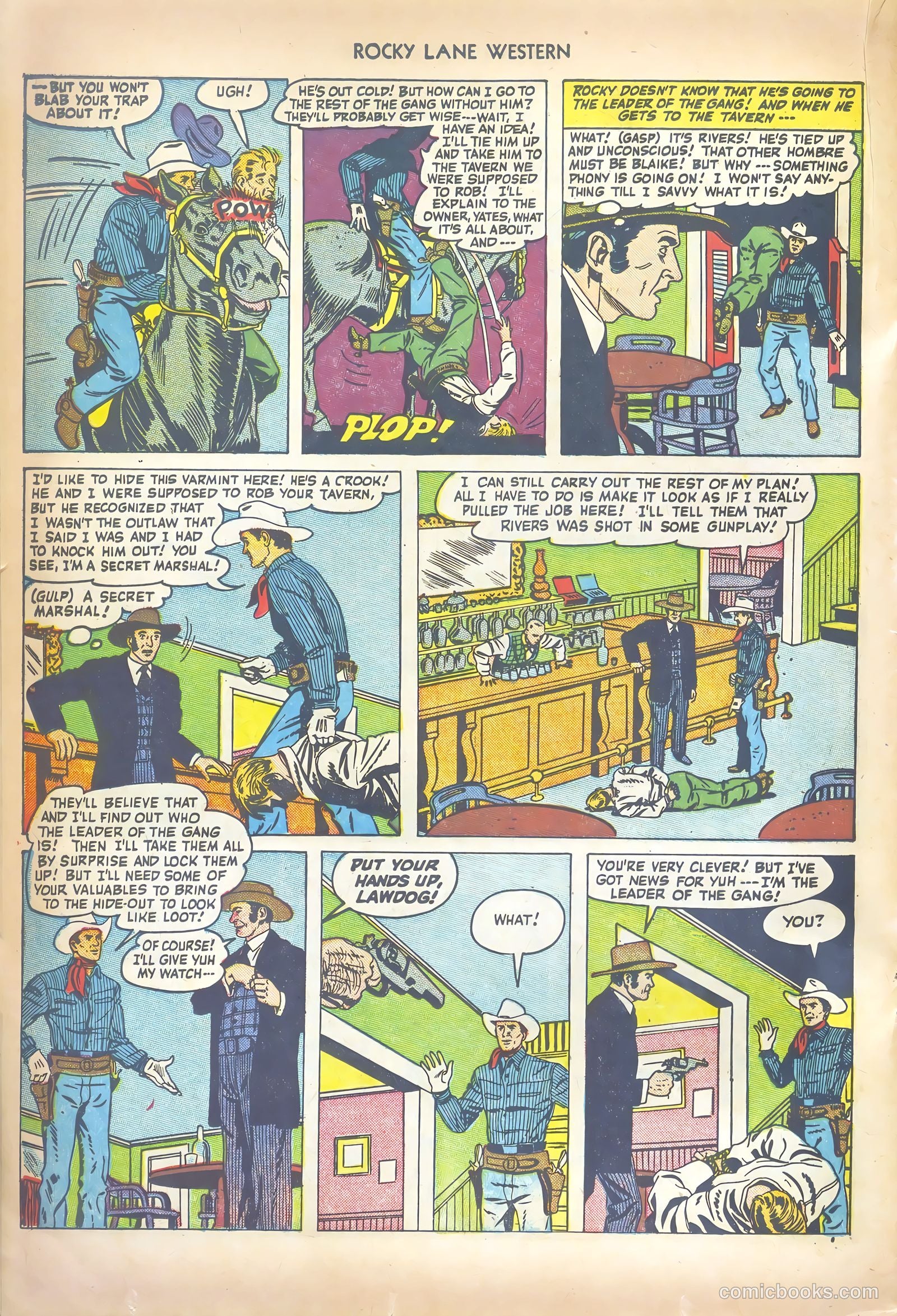 Rocky Lane Western #41 (1952) — page 20 of 36