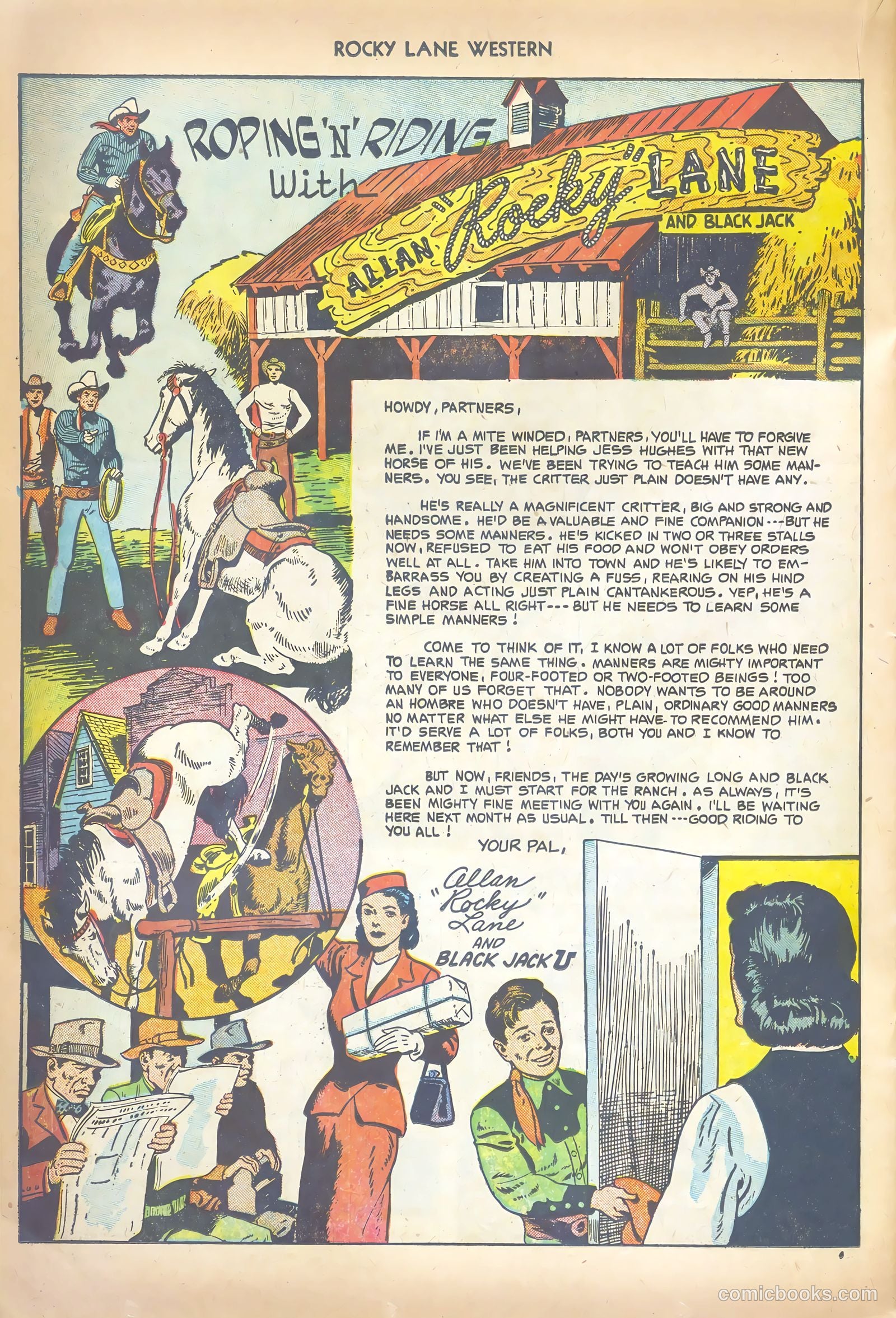 Rocky Lane Western #41 (1952) — page 22 of 36