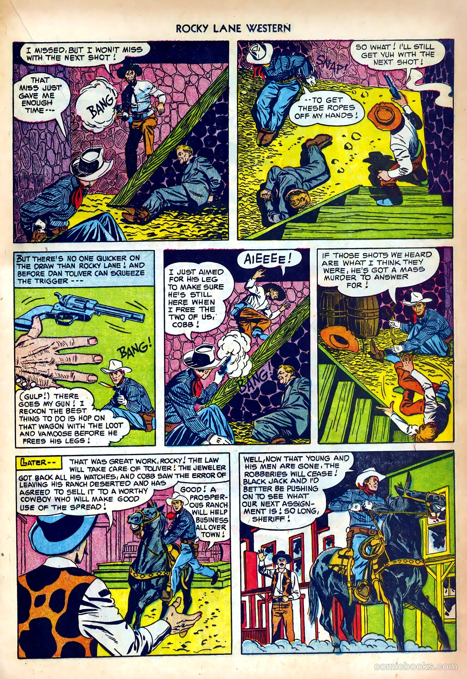 Rocky Lane Western #42 (1952) — page 21 of 36