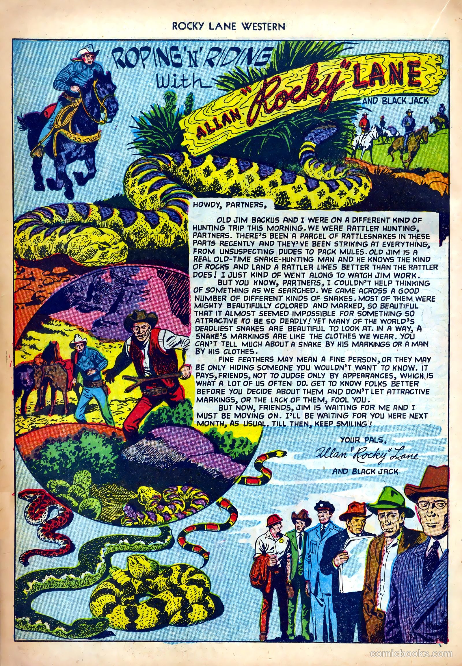 Rocky Lane Western #42 (1952) — page 22 of 36