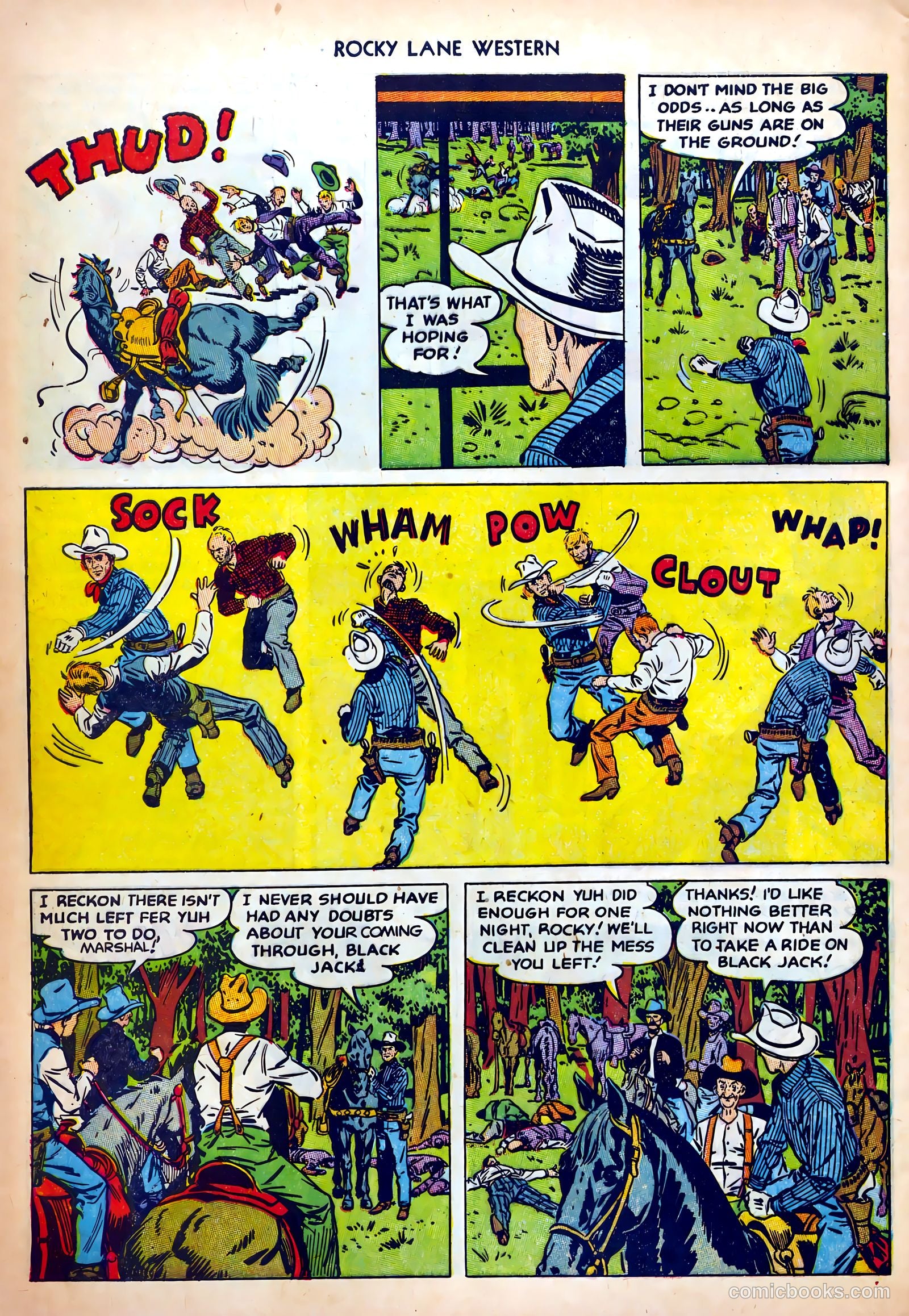 Rocky Lane Western #42 (1952) — page 32 of 36