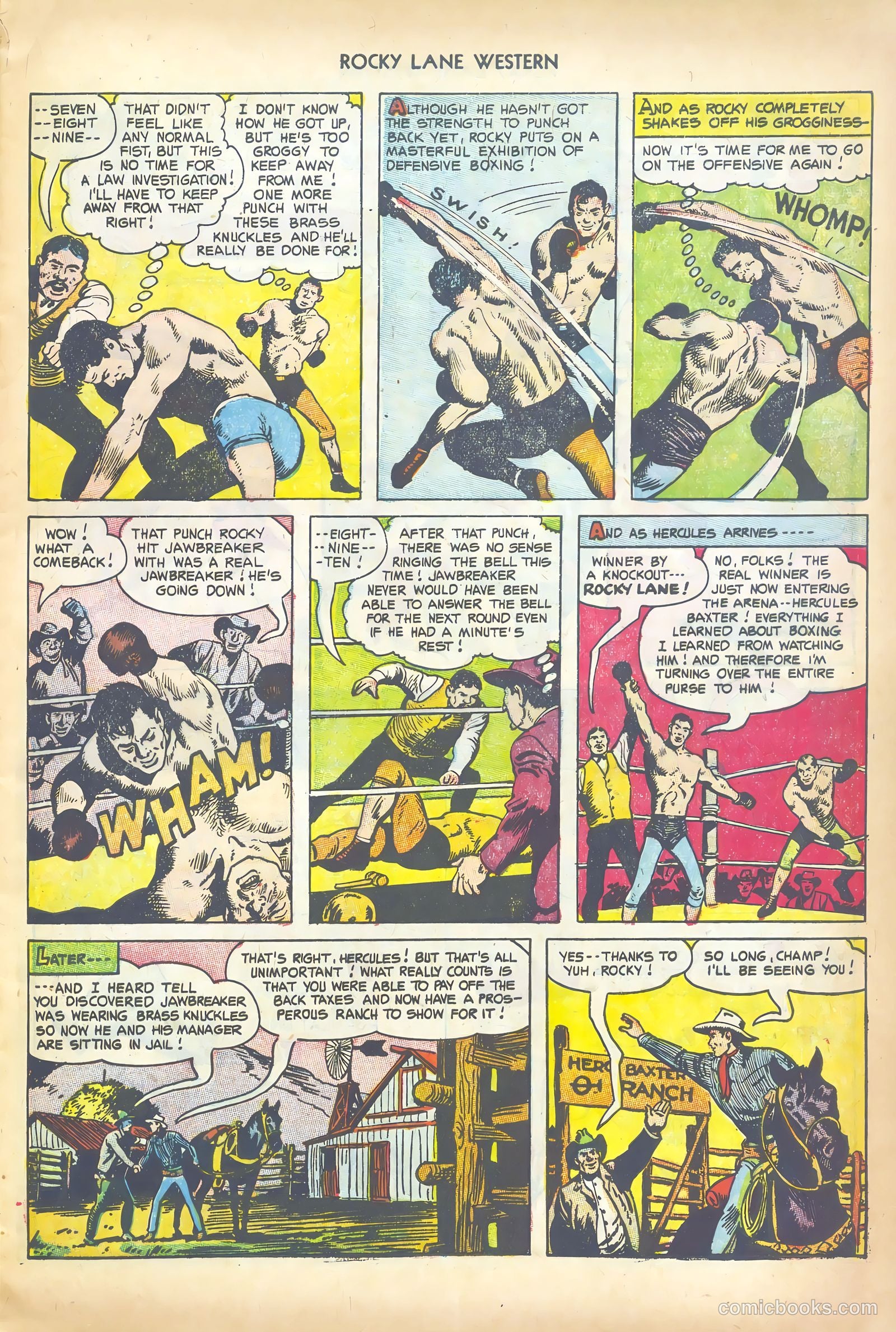 Rocky Lane Western #43 (1952) — page 9 of 36
