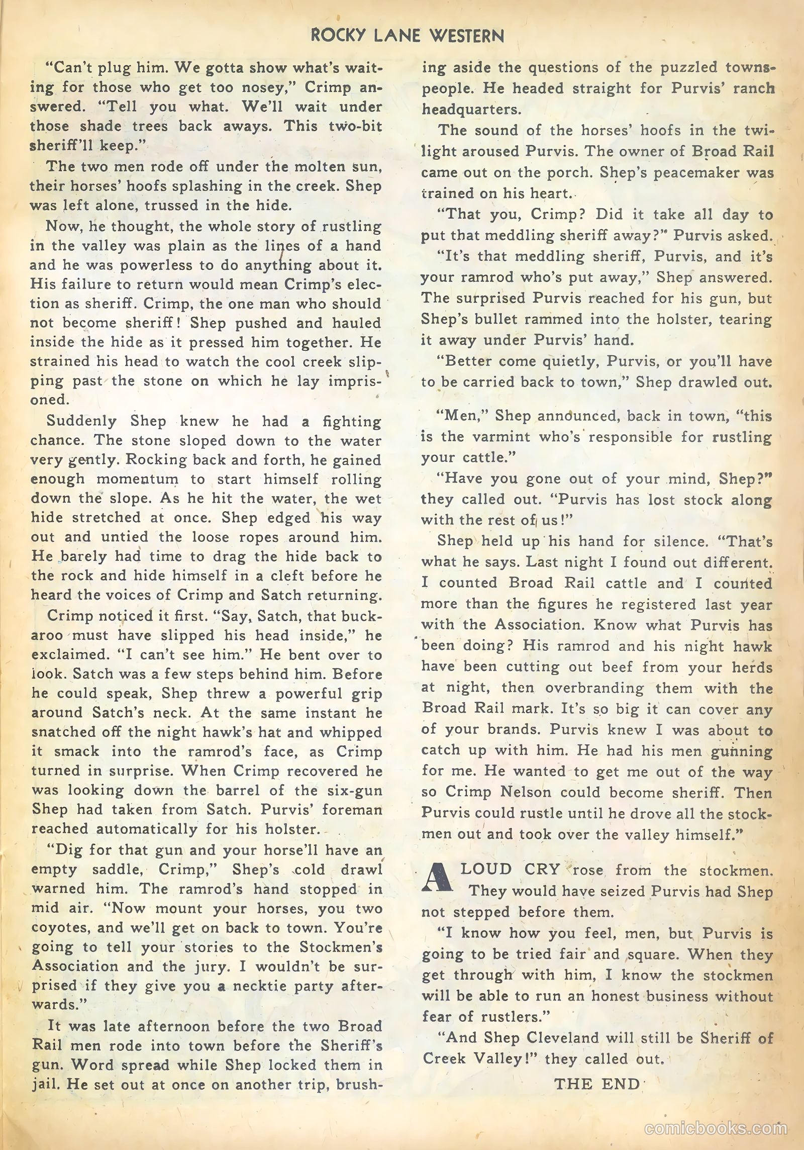 Rocky Lane Western #43 (1952) — page 25 of 36