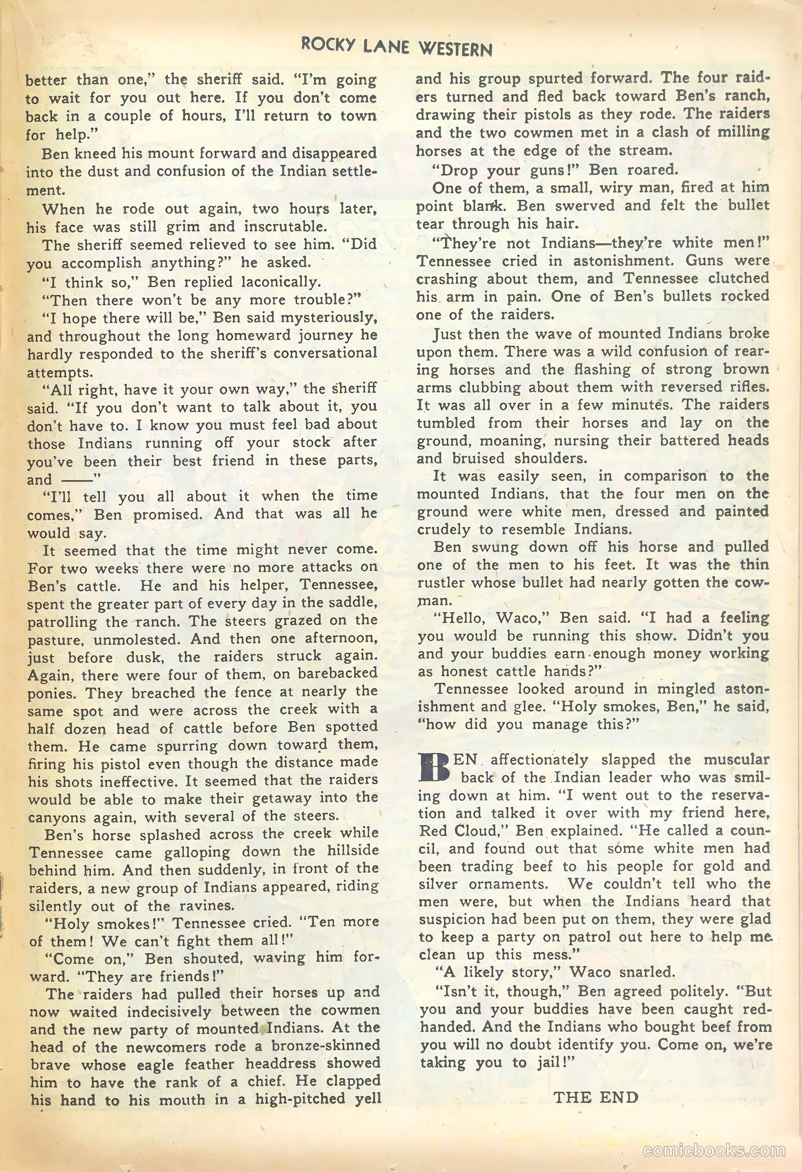 Rocky Lane Western #44 (1952) — page 23 of 36