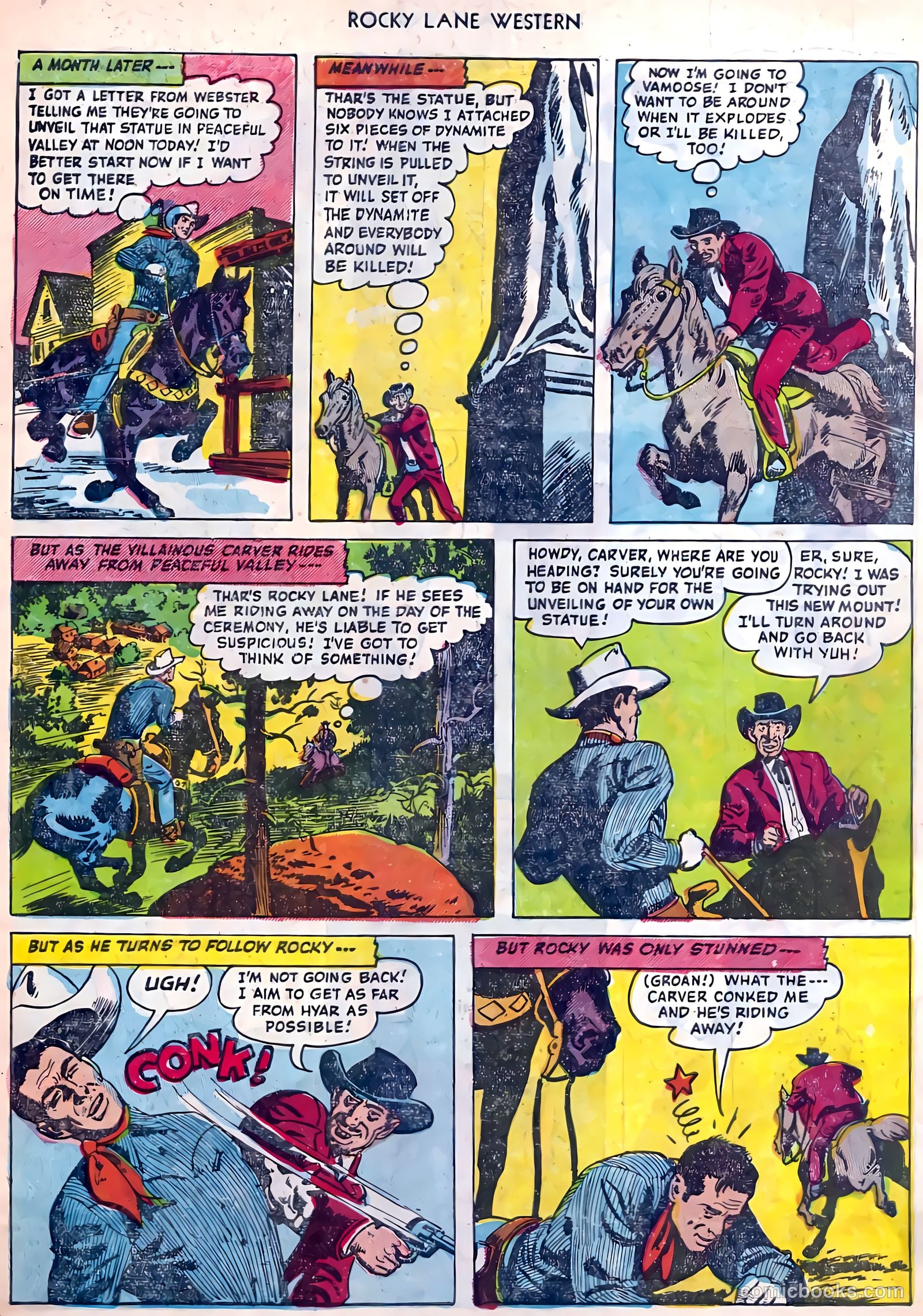 Rocky Lane Western #45 (1953) — page 8 of 37