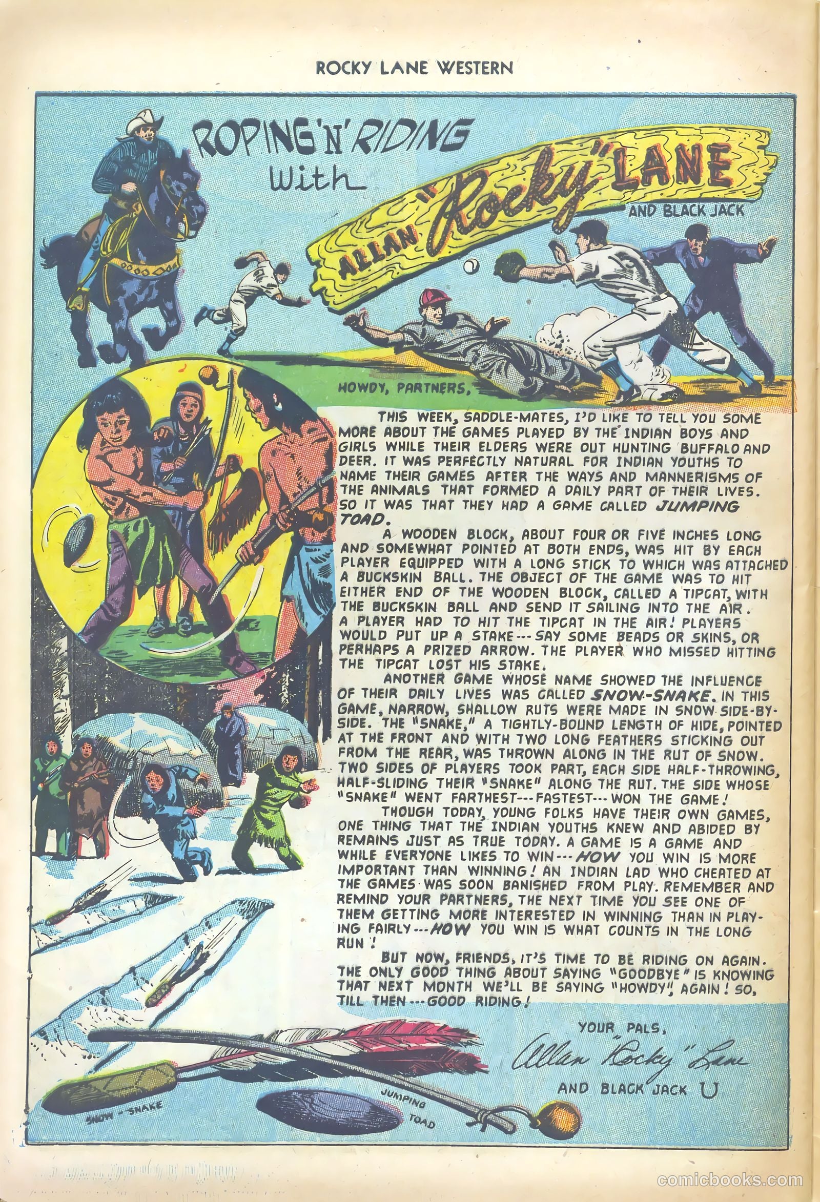 Rocky Lane Western #47 (1953) — page 28 of 36