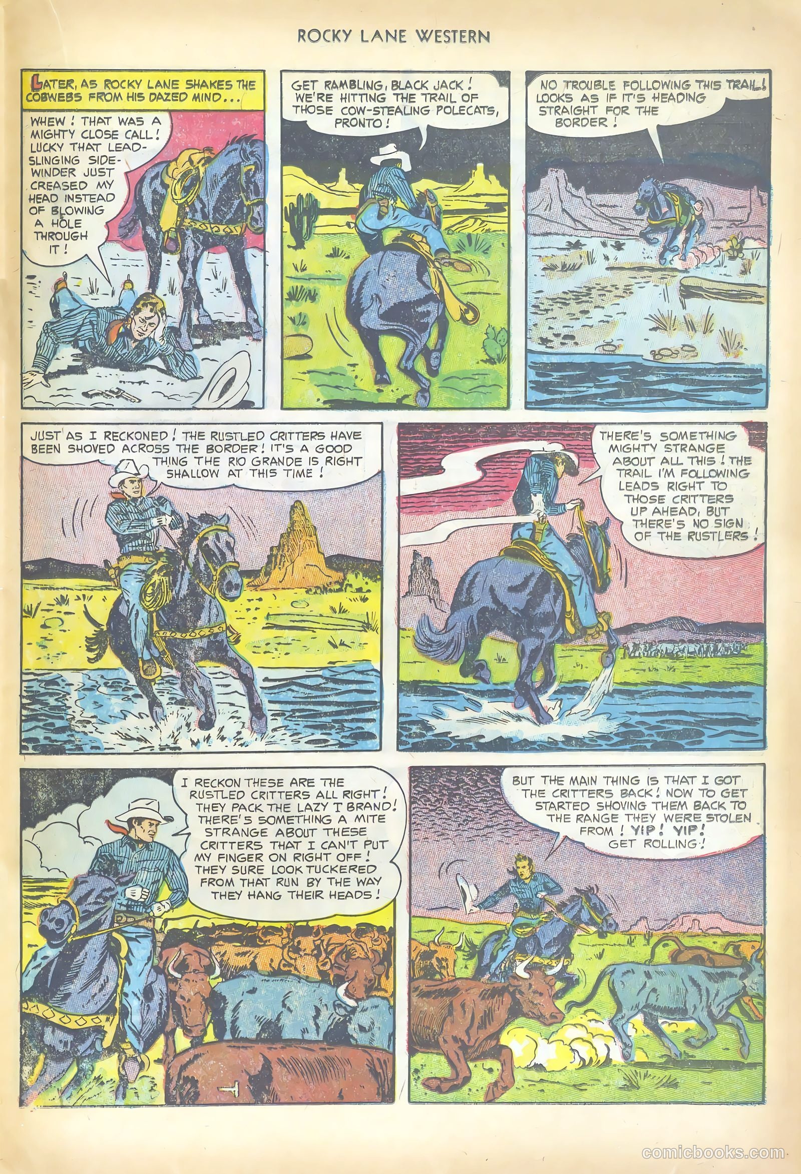 Rocky Lane Western #50 (1953) — page 19 of 36