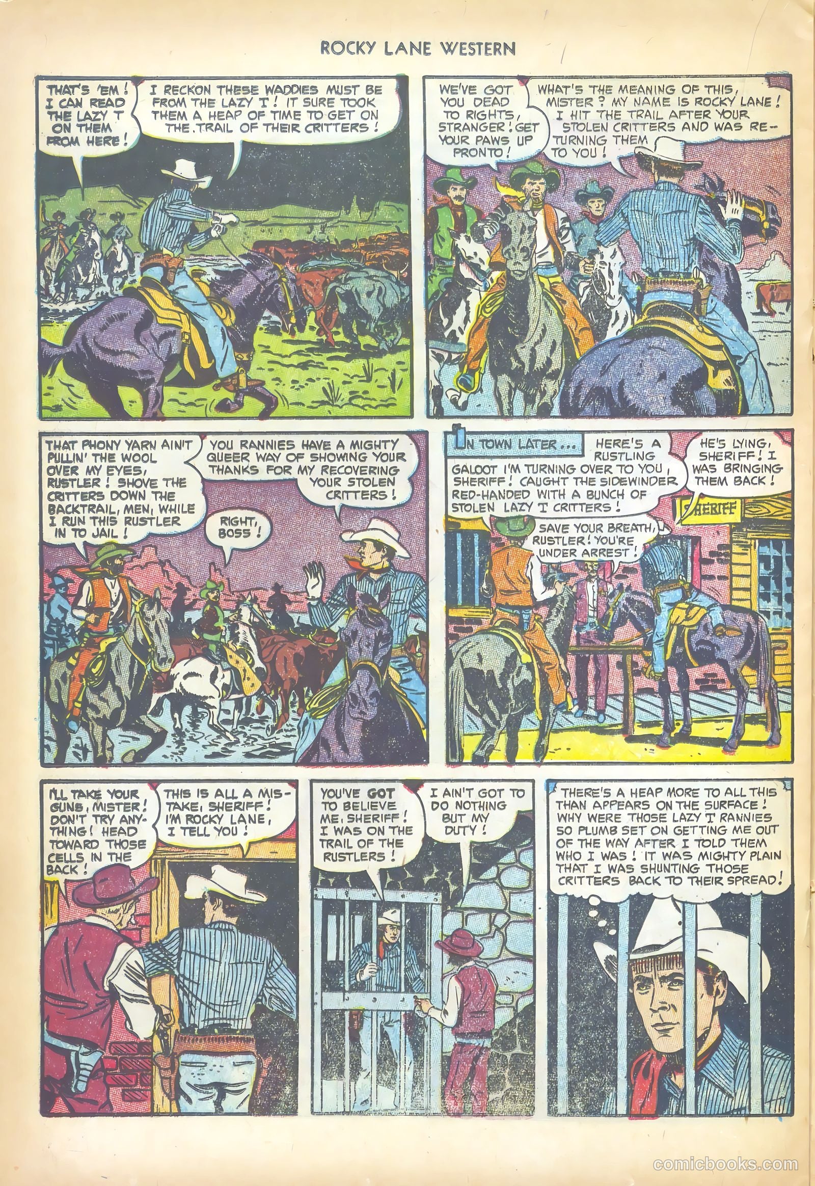 Rocky Lane Western #50 (1953) — page 20 of 36