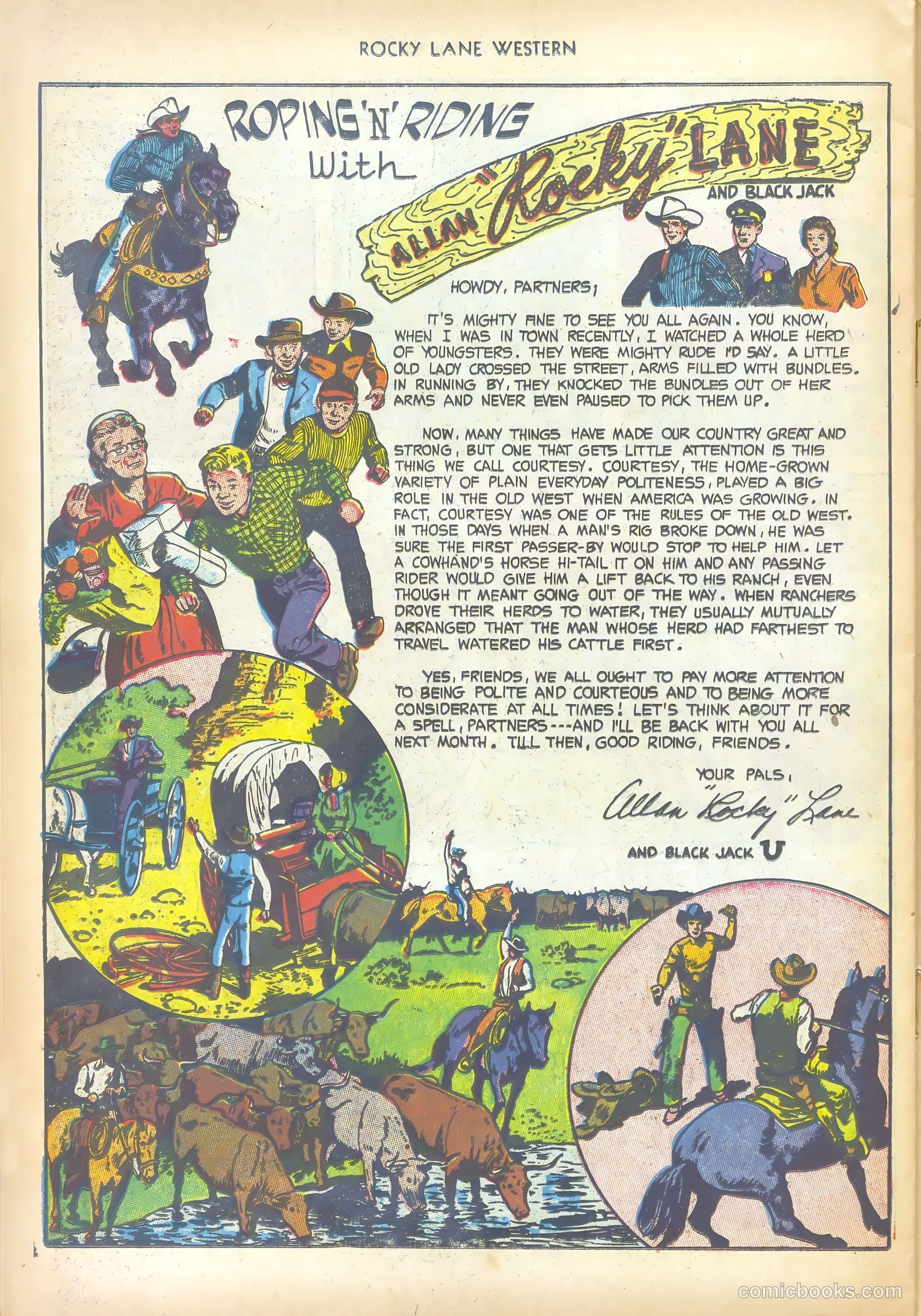 Rocky Lane Western #50 (1953) — page 26 of 36