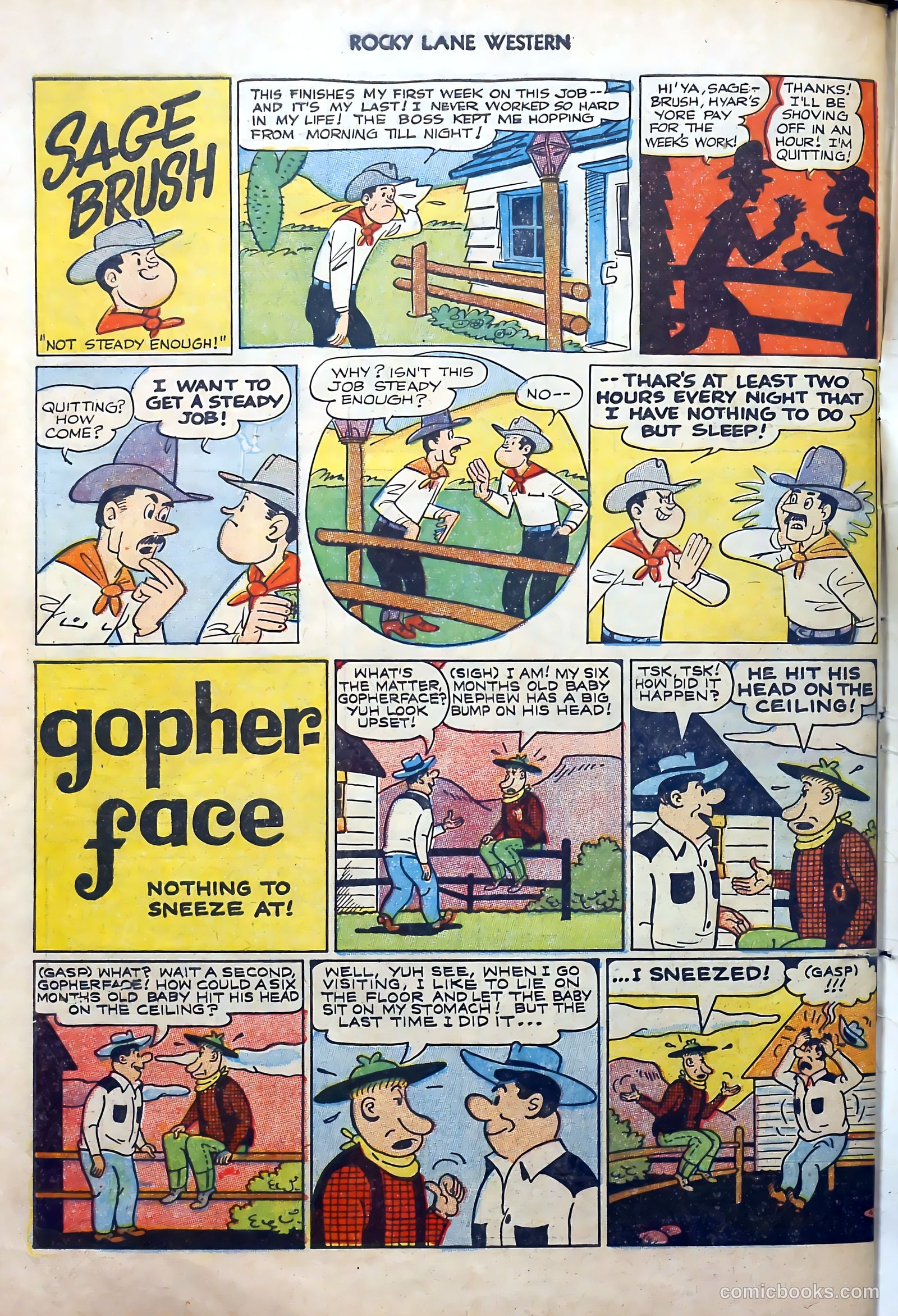 Rocky Lane Western #51 (1953) — page 34 of 36