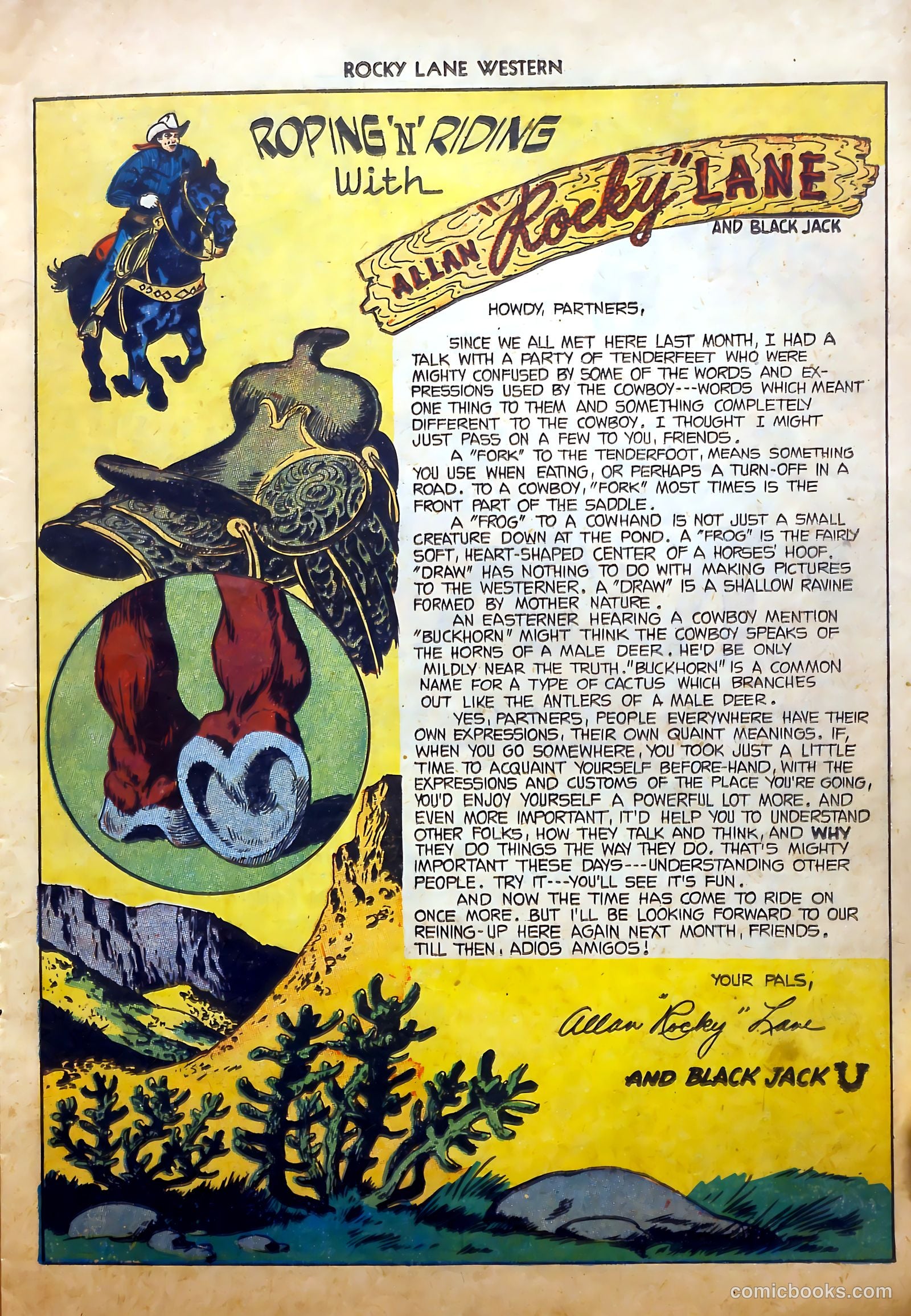 Rocky Lane Western #52 (1953) — page 13 of 36