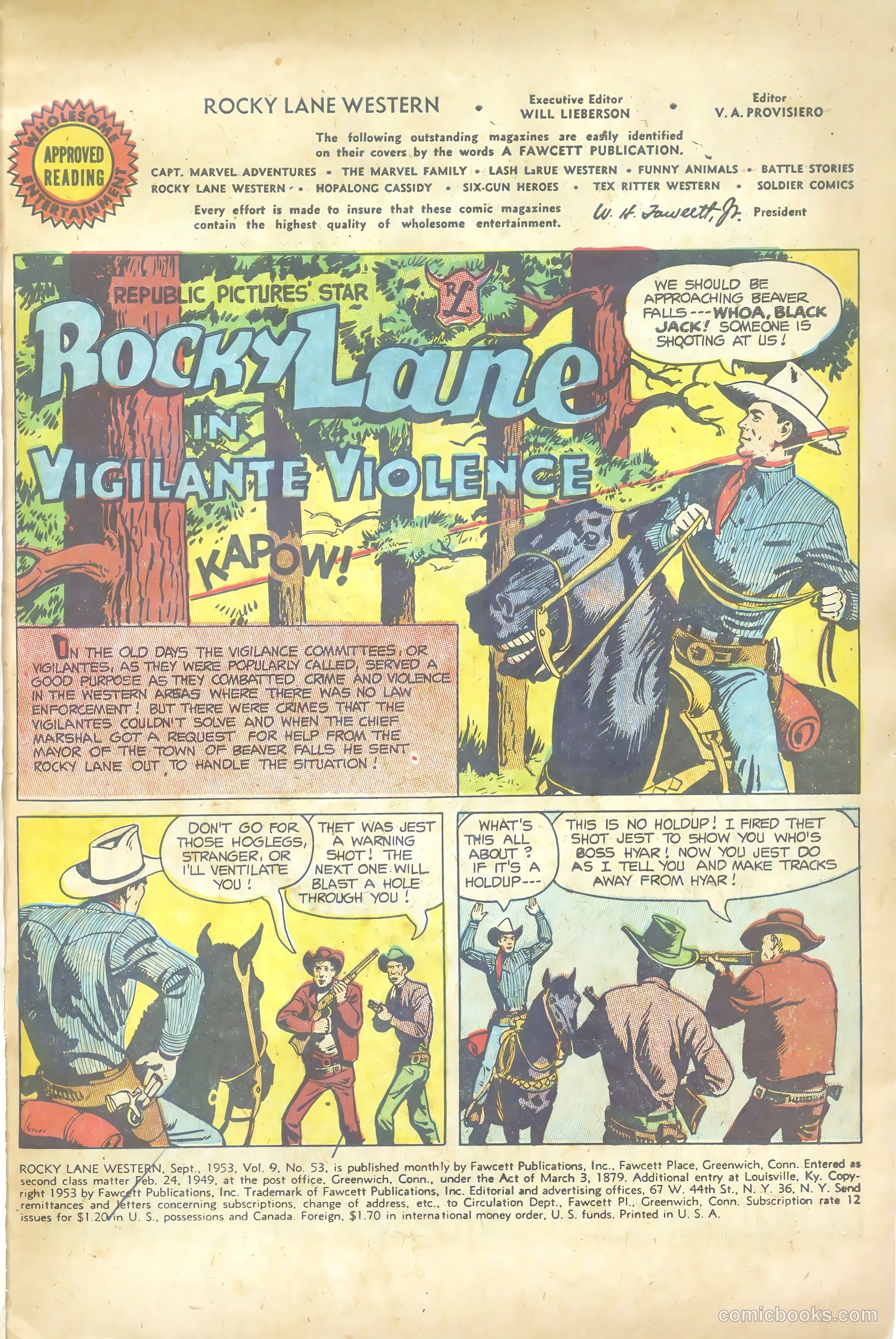 Rocky Lane Western #53 (1953) — page 3 of 36