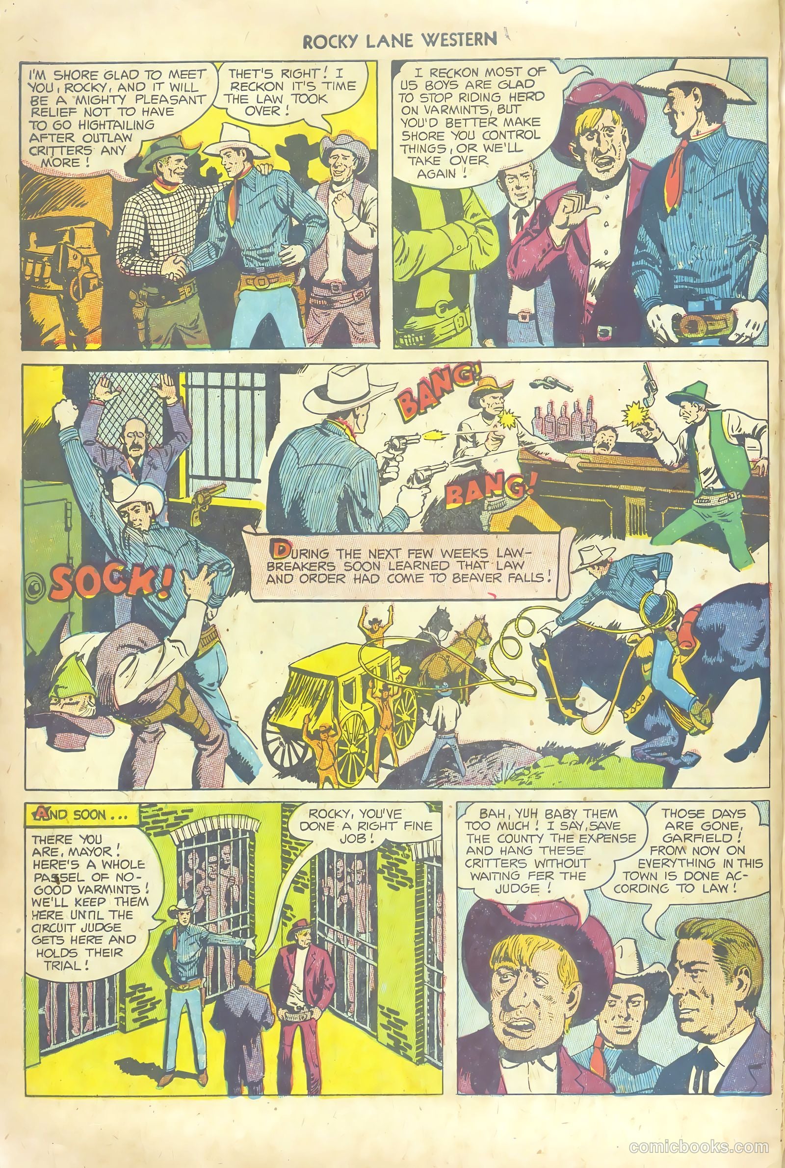 Rocky Lane Western #53 (1953) — page 6 of 36