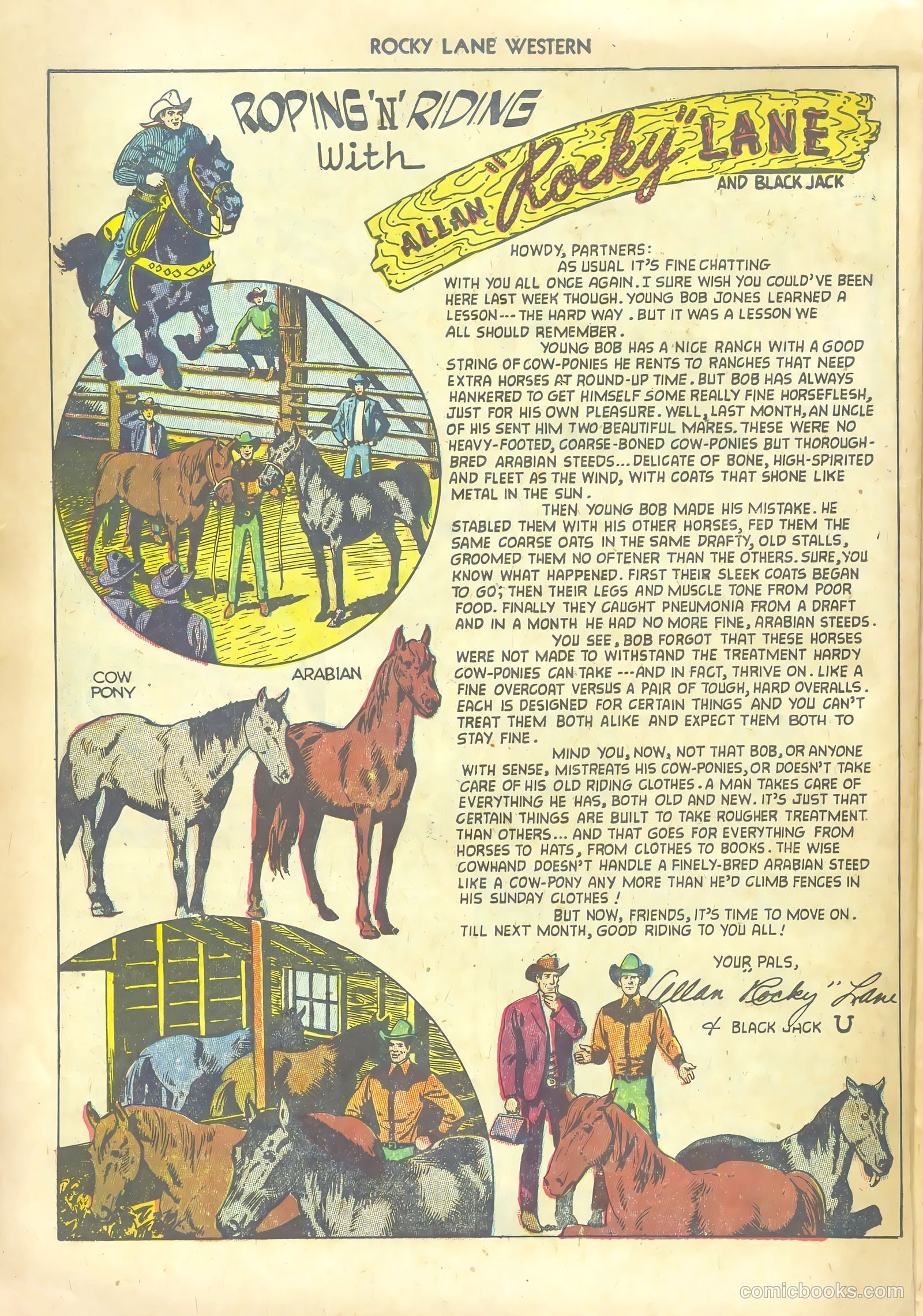 Rocky Lane Western #53 (1953) — page 22 of 36