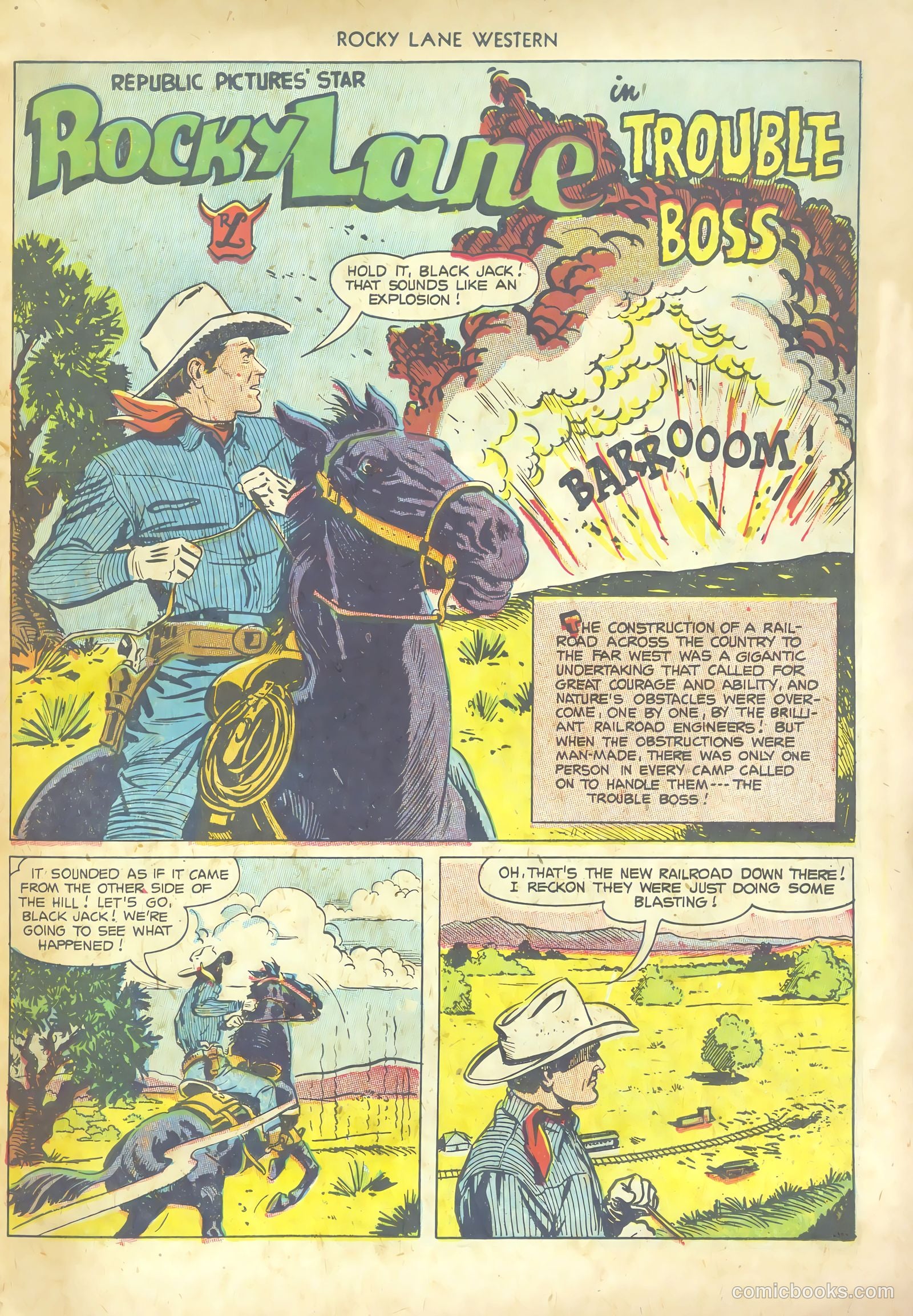 Rocky Lane Western #53 (1953) — page 23 of 36