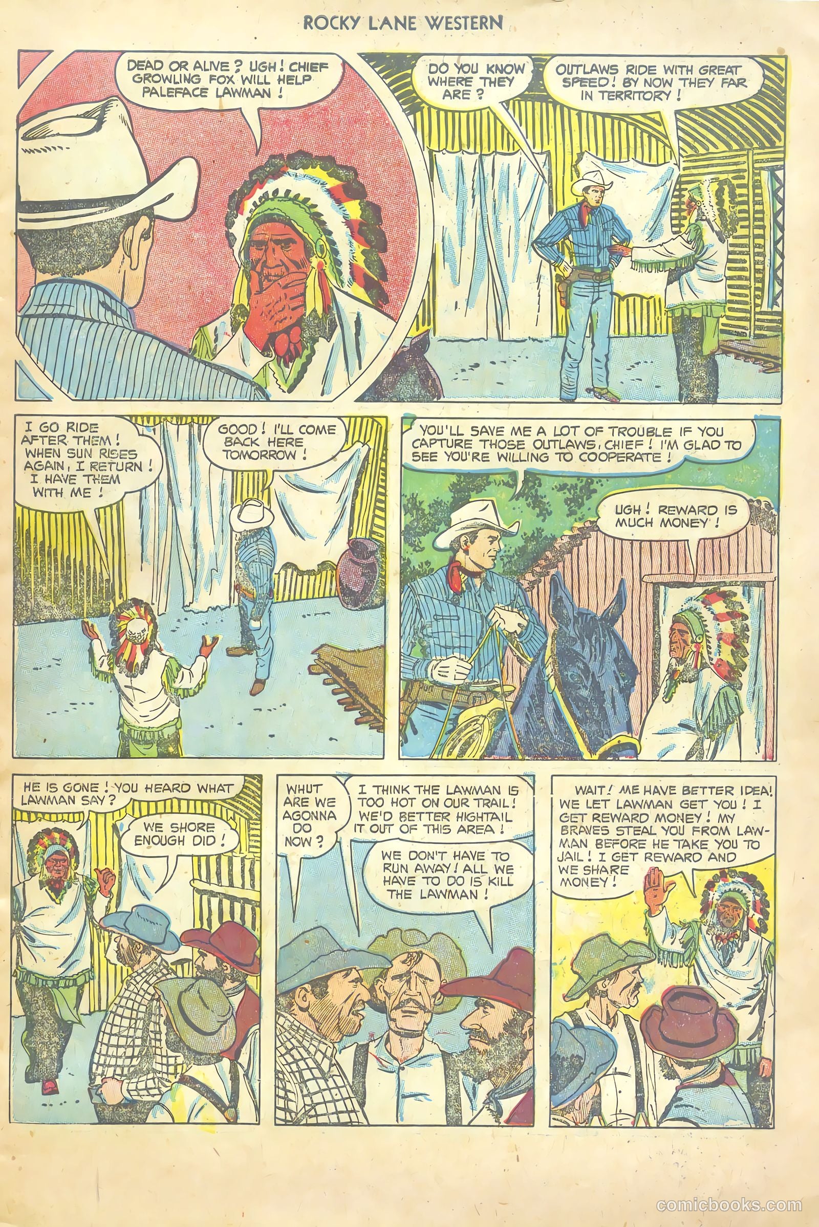 Rocky Lane Western #54 (1953) — page 7 of 36