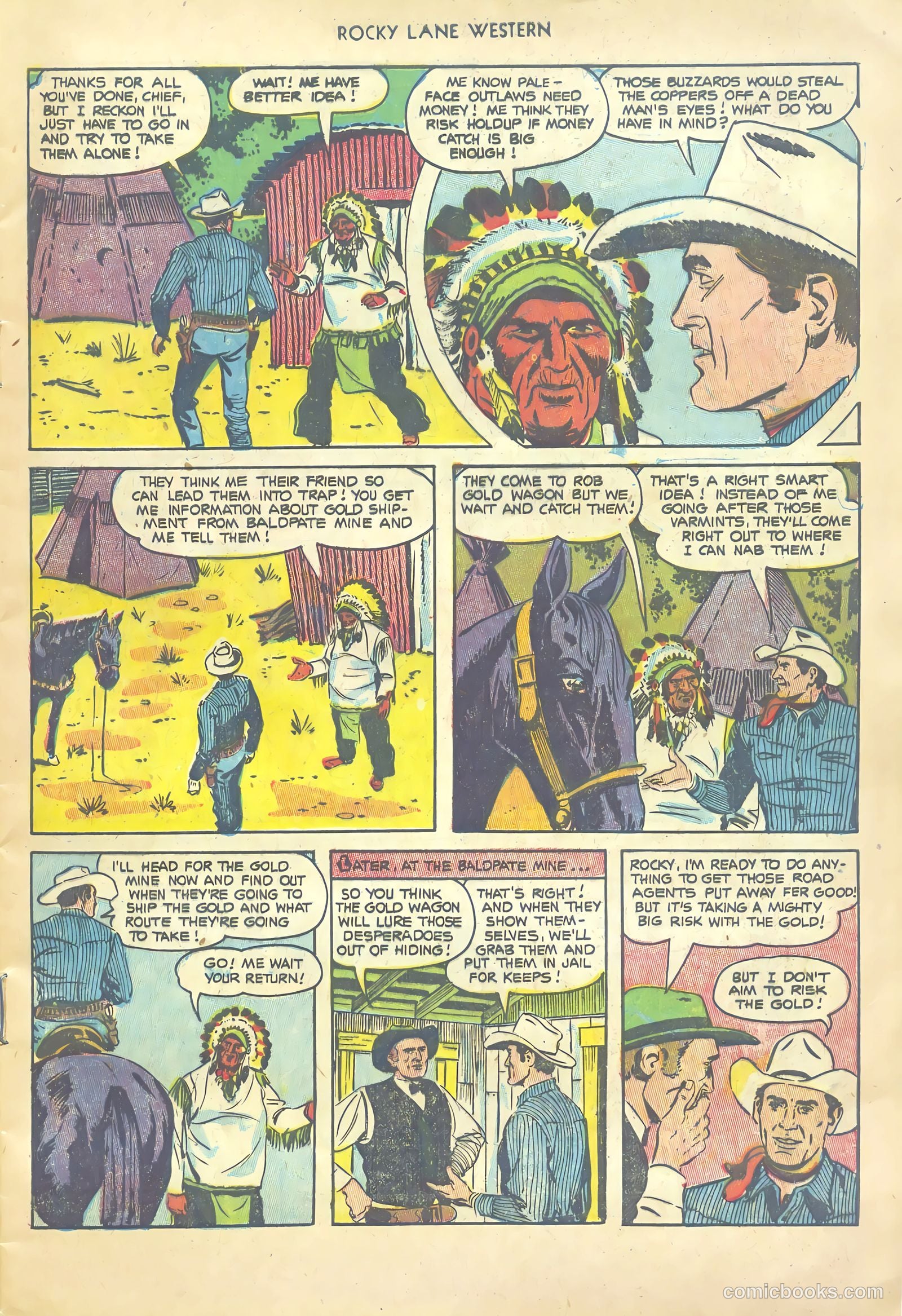 Rocky Lane Western #54 (1953) — page 9 of 36