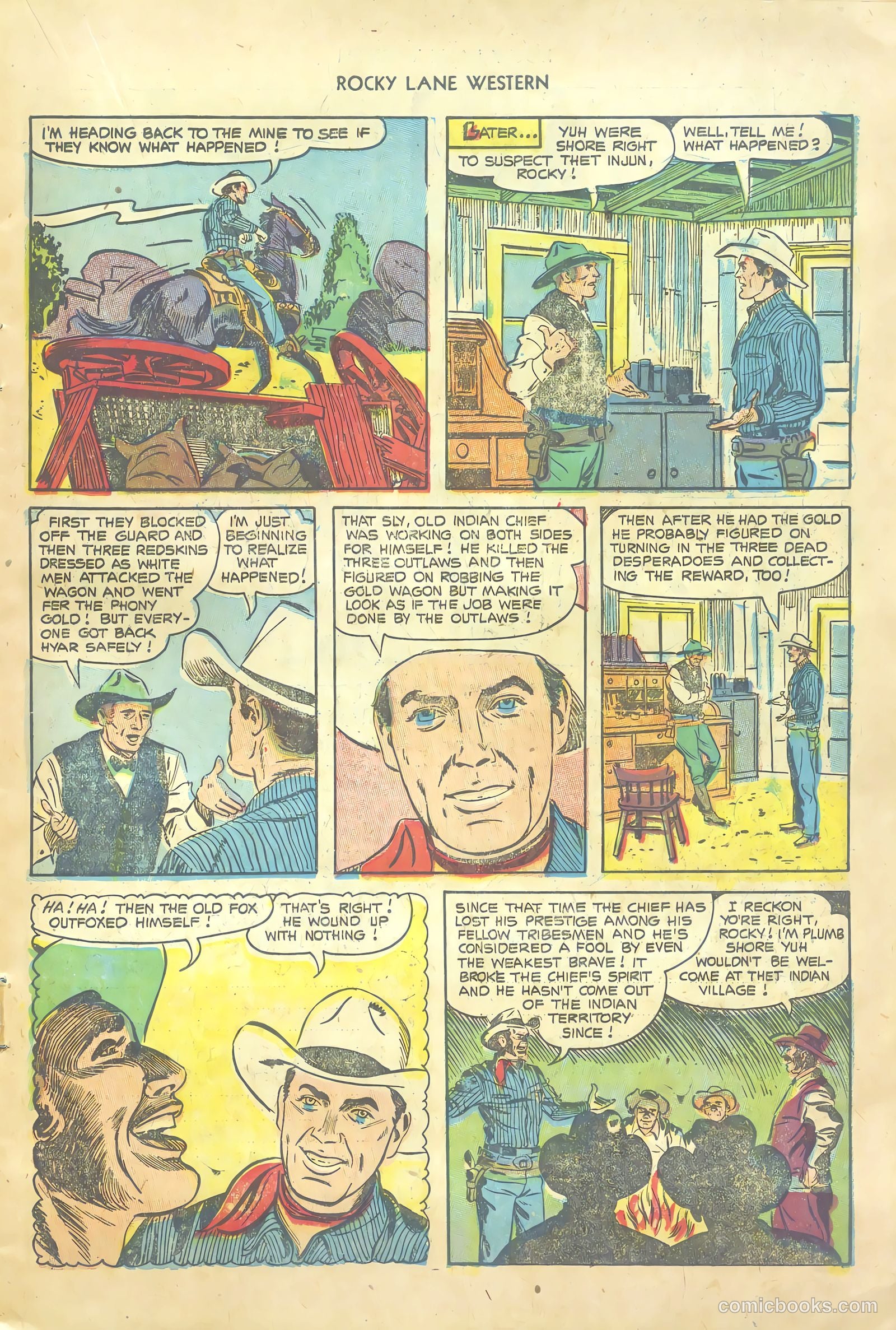 Rocky Lane Western #54 (1953) — page 15 of 36
