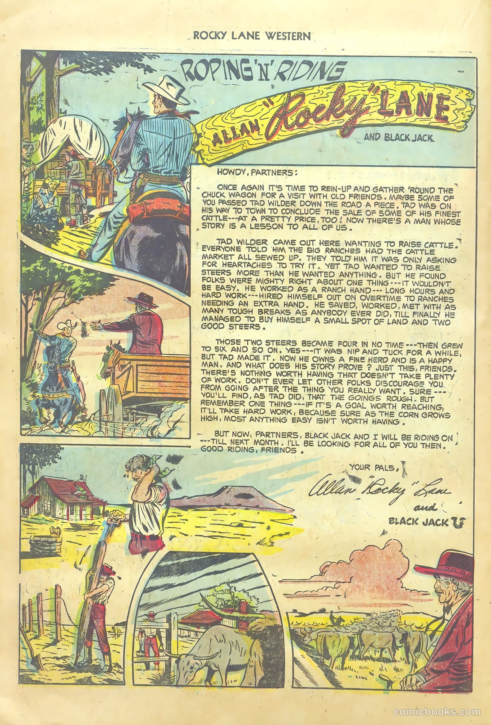 Rocky Lane Western #54 (1953) — page 22 of 36
