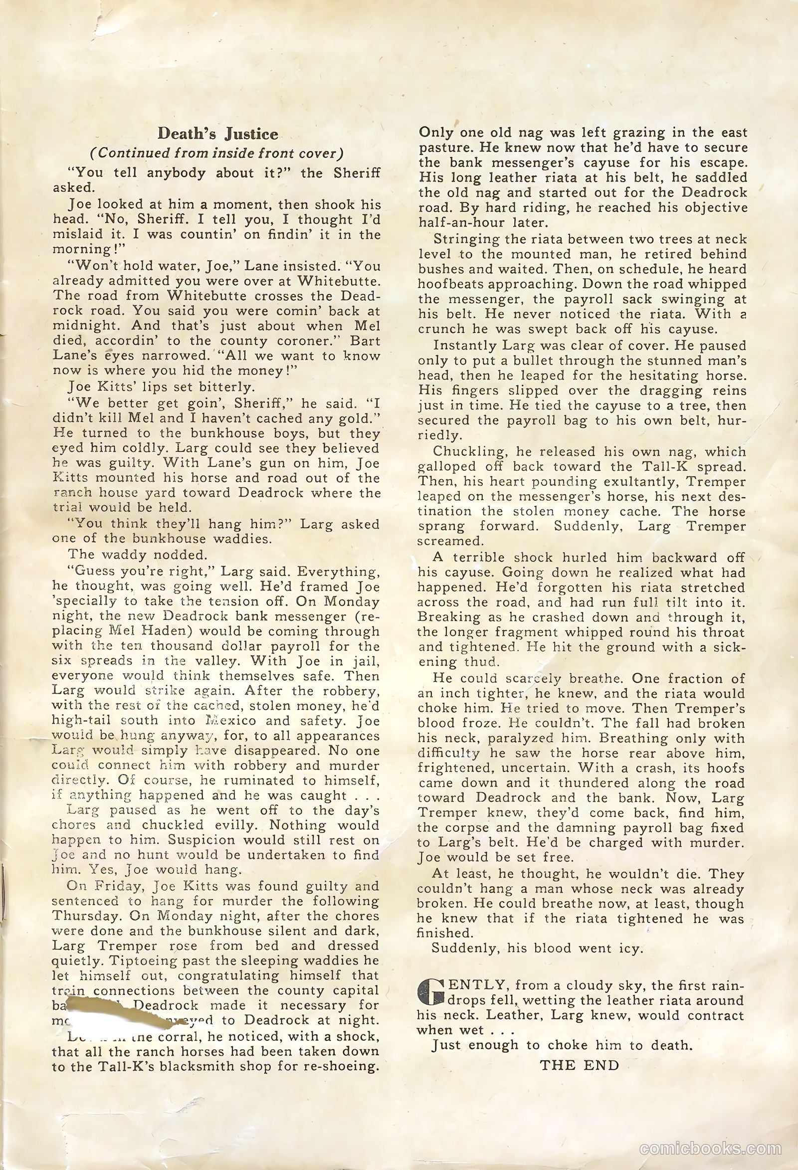 Rocky Lane Western #54 (1953) — page 35 of 36